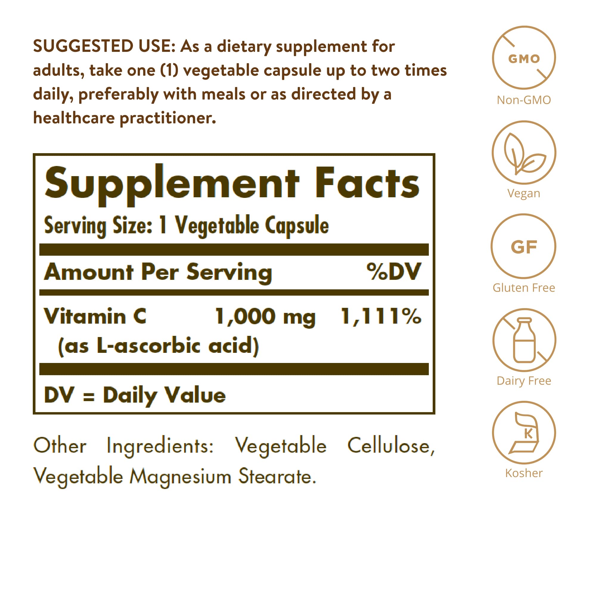 Solgar Vitamin C 1000mg - Healthy Immune System - Helps Fight Free Radicals - Vegan SOLGAR Au supplements