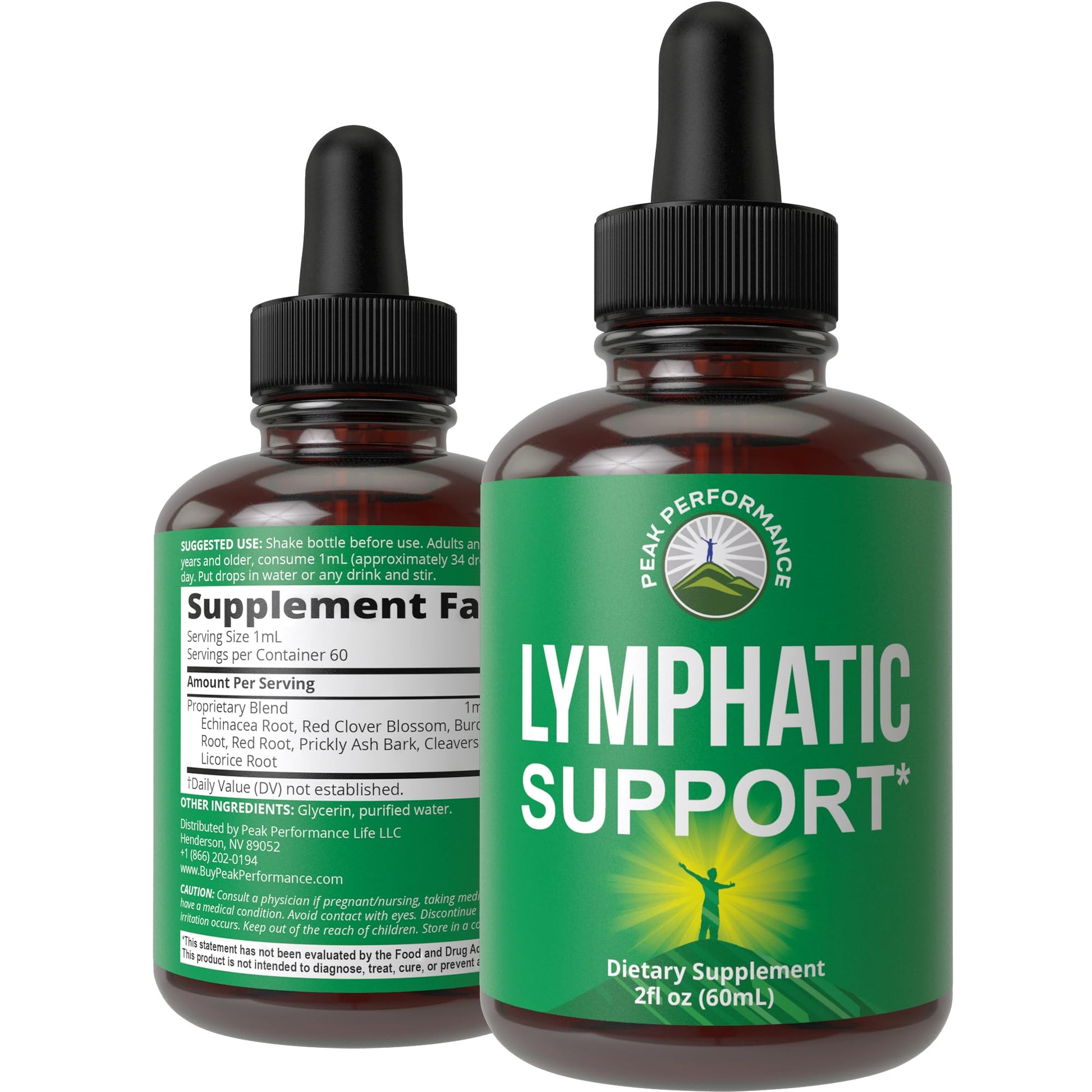Lymphatic Drainage Drops. Sugar Free 7-in-1 Lymph Detox and Cleanse Support. Vegan Supplement with Echinacea, Red Clover Blossom, Burdock Root, Cleavers Herb, Licorice Root, and More! Peak Performance Au supplements