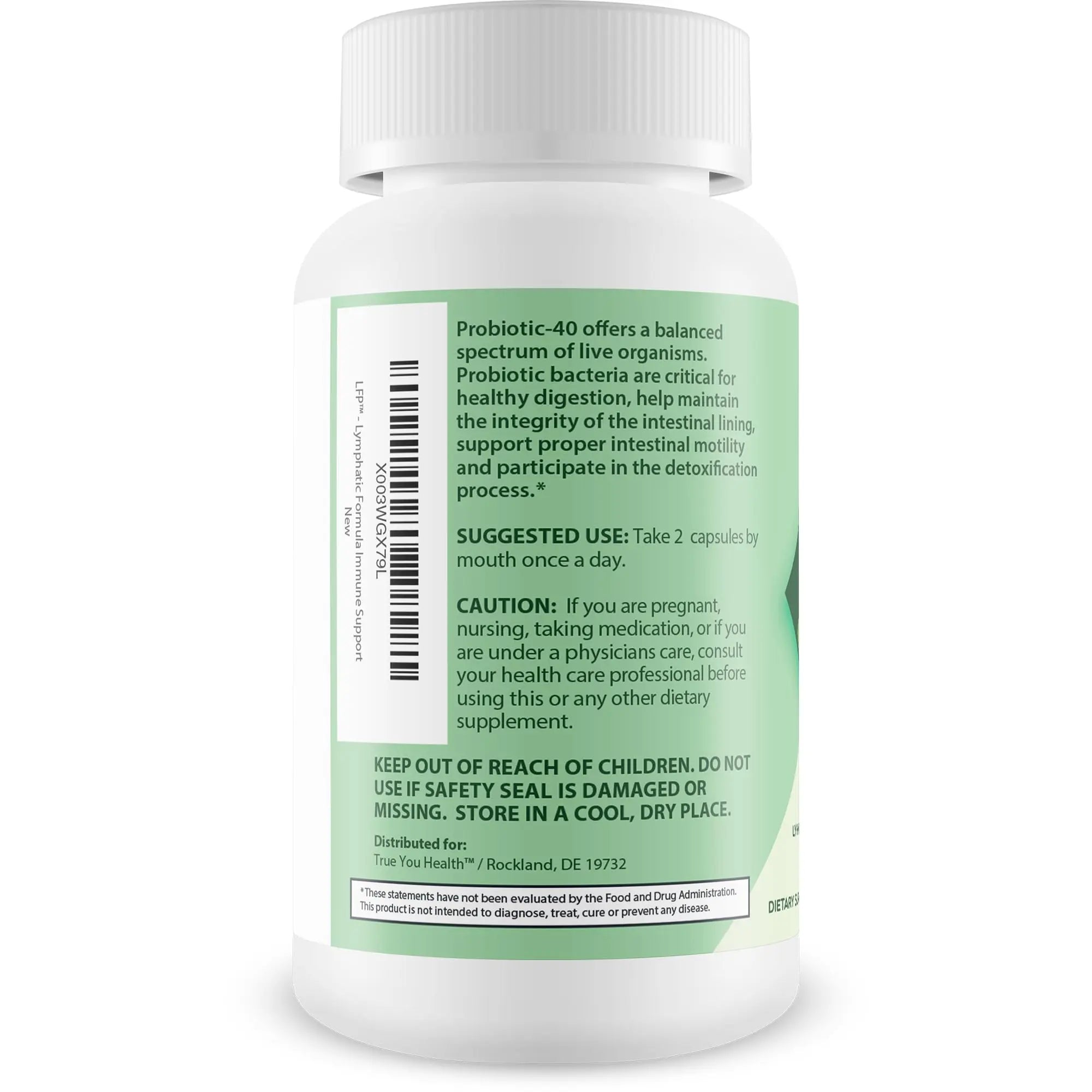 LFP - Lymphatic Formula Pro 2000 Immune Support & Probiotic - Lymphatic Support Supplement to Promote Healthy Immune System & Lymphatic Function - Aid Immune Response, Gut Health, & Overall Health True You Health Au supplements