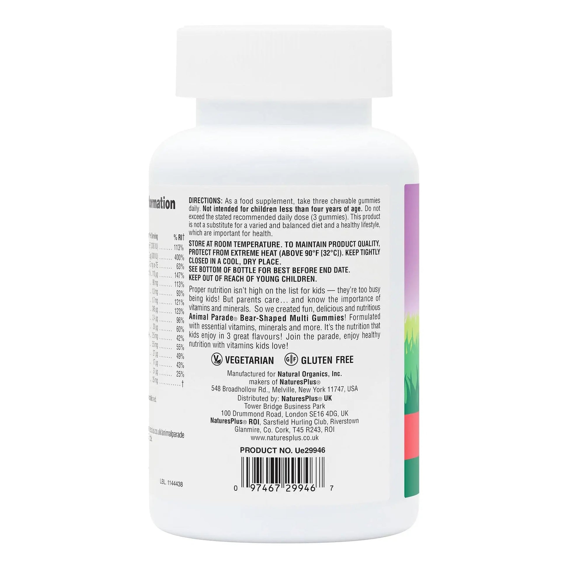 NaturesPlus Animal Parade Multivitamin Children's Gummies - 90 Count - Assorted Cherry, Grape & Orange Flavors NaturesPlus Au supplements