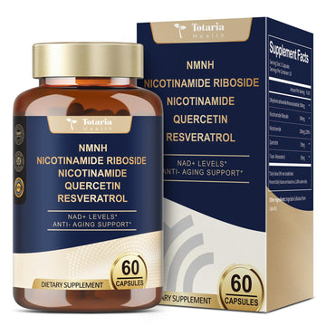 Totaria NMNH (NMN Alternative Supplement) (Dihydronicotinamide Mononucleotide) Ultra Strength, NAD+ Support w/Resveratrol & Quercetin, Ultra Absorption for Anti-Aging, Vegan, 60 Counts Totaria Au supplements