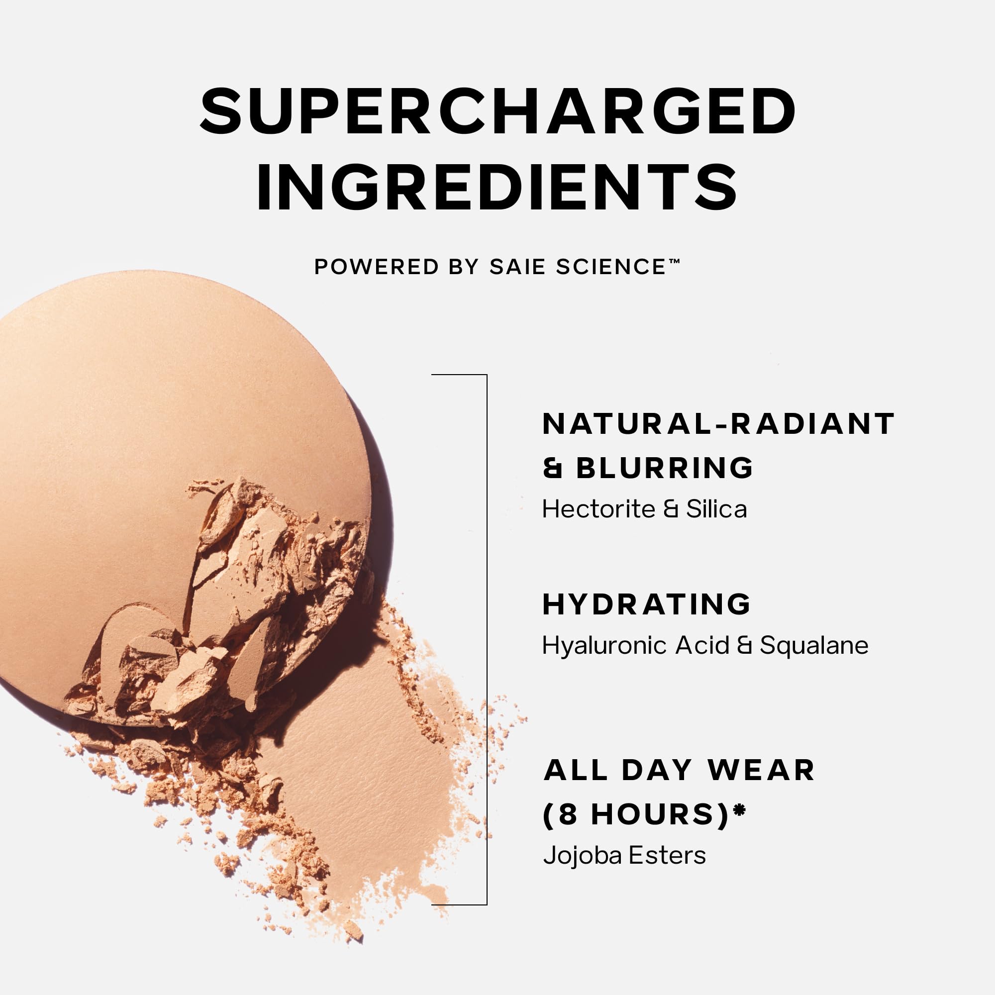 Saie Slip Tint Baked Setting Powder - Translucent Powder for Face Makeup with a Natural-Radiant Finish - Blurs, Brightens & Smooths Complexion - Translucent 2 - Light to Medium (0.24 oz) Saie Au supplements