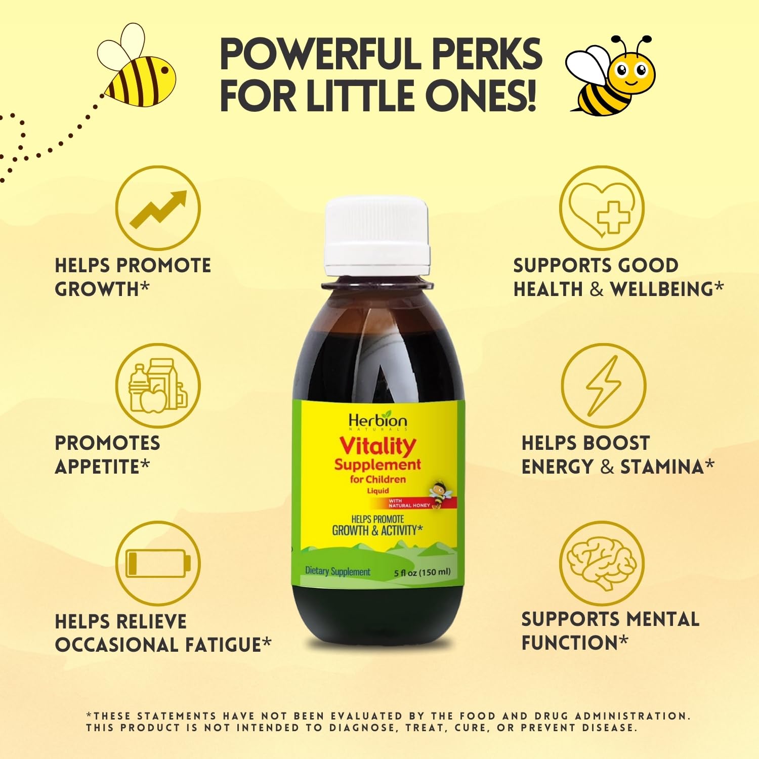 Herbion Naturals Vitality Supplement Syrup for Children, Promotes Growth and Appetite Herbion Naturals Au supplements