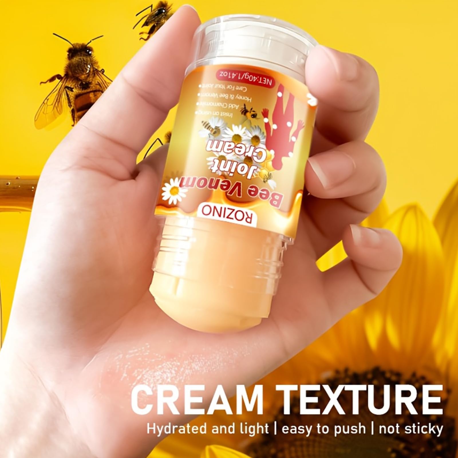 Bee Venom Joint Cream – Advanced Joint Support Cream with Honey & Chamomile, Soothing Formula for Aches & Stiffness in Knees, Hands, Back, Natural Relief Cream for Daily Joint Care (Bee venom) Generic Au supplements
