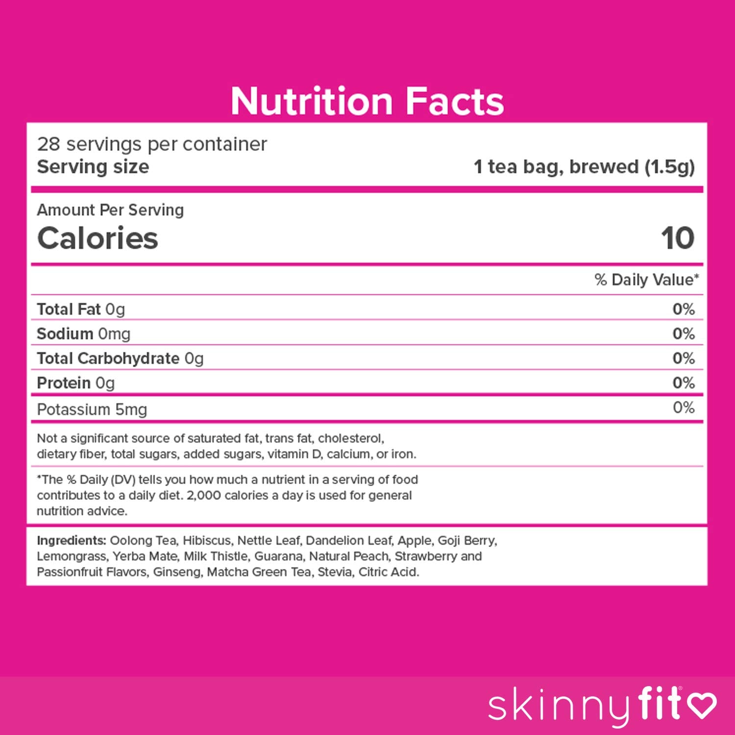 SkinnyFit Detox Tea: All-Natural, Laxative-Free, Supports A Healthy Weight SkinnyFit Au supplements