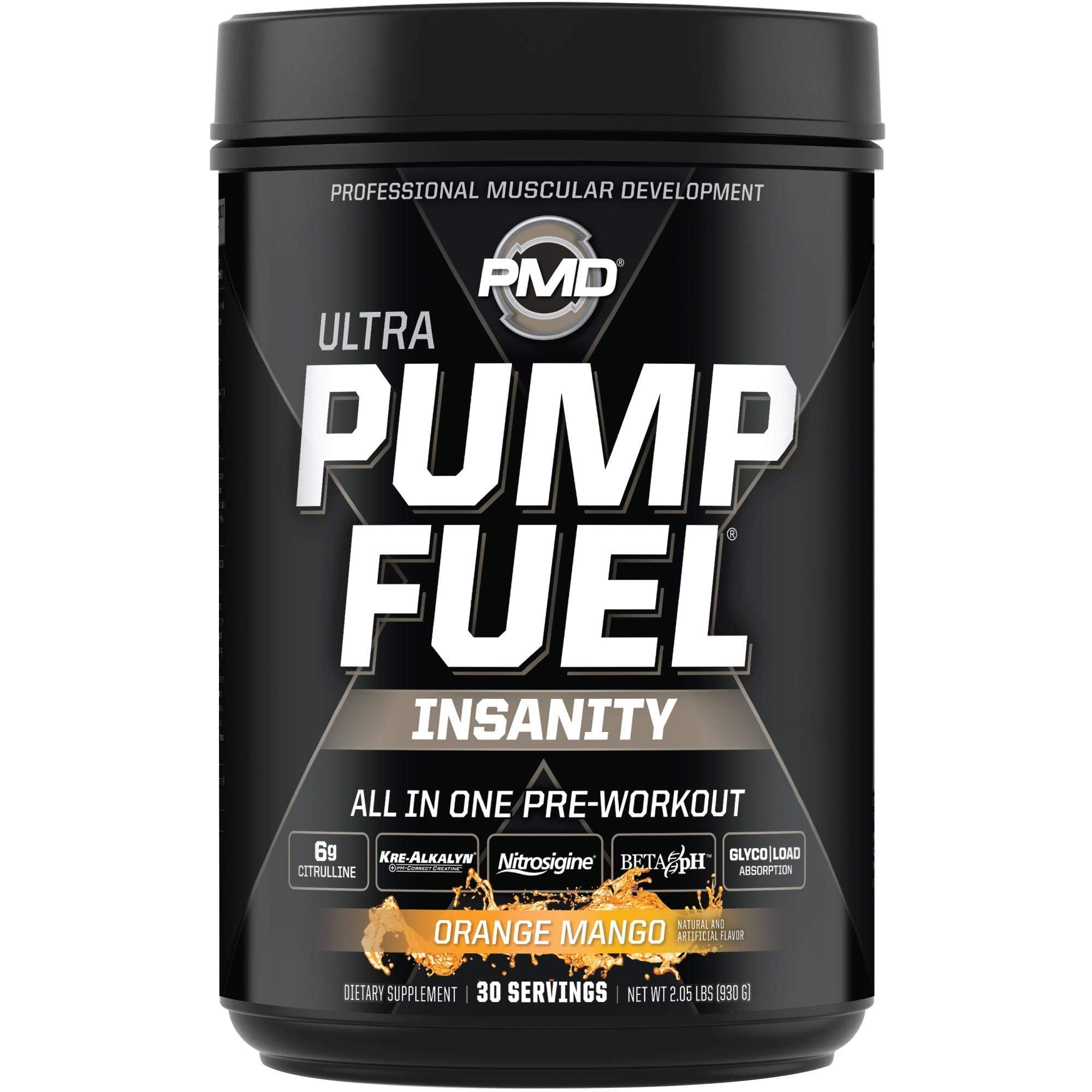 PMD Sports Ultra Pump Fuel Insanity - Pre Workout - Tropical Orange Mango (30 Servings) PMD Au supplements