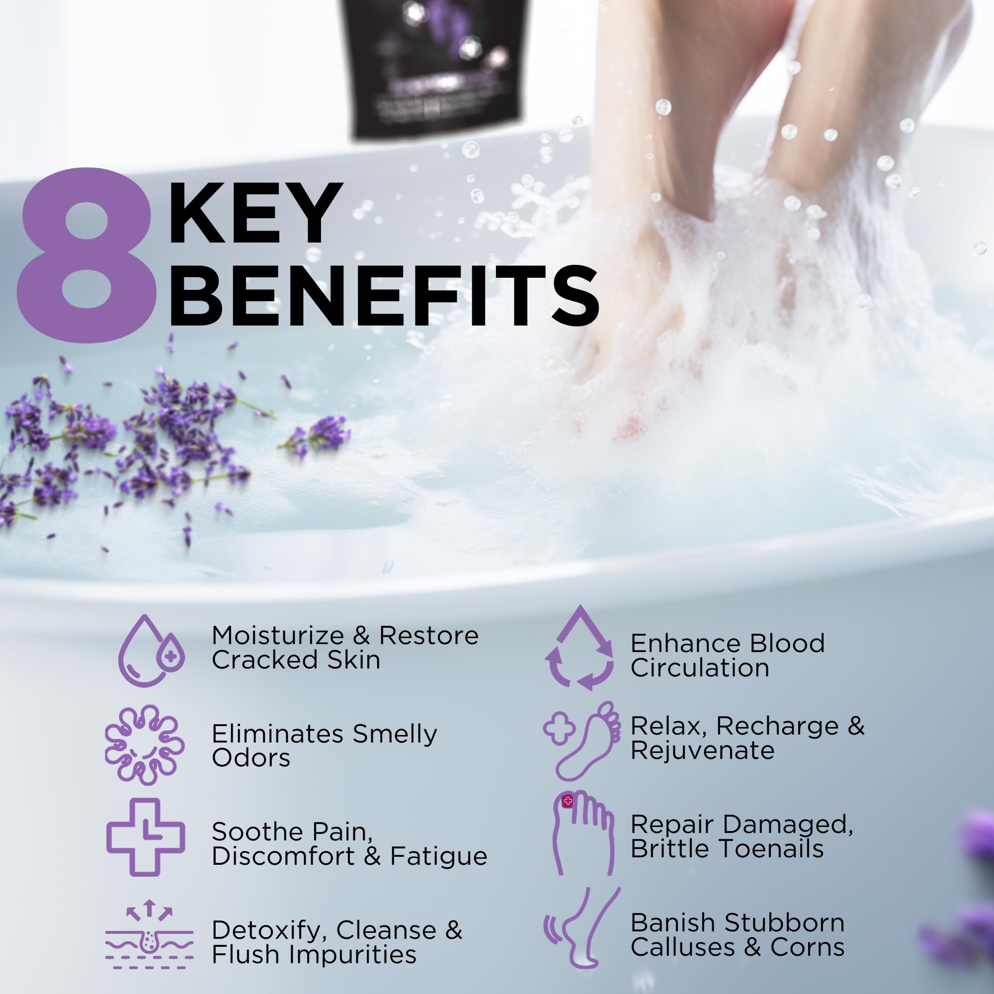 Calming Lavender Foot Soak with Epsom Salt, Made in USA, Foot Soak Soothes Sore Tired DAILY REMEDY Au supplements