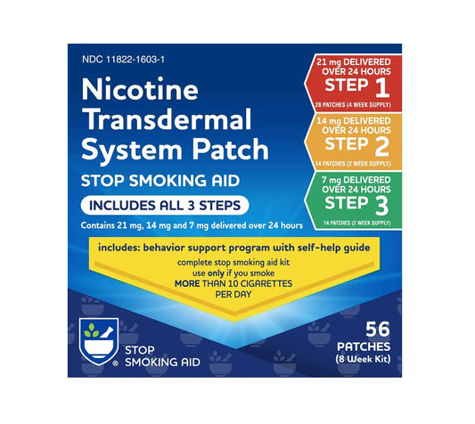 Rite Aid Nicotine Patch Kit, Steps 1 Through 3 to Quit Smoking, 21, 14, 7mg Rite AidAU supplements