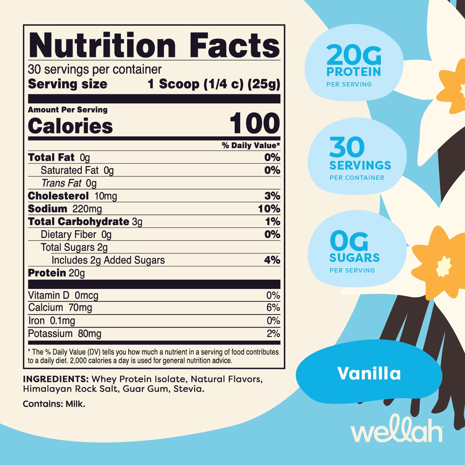 Wellah Your Whey (30 Servings, Vanilla) - Whey Protein Isolate Protein Wellah Au supplements