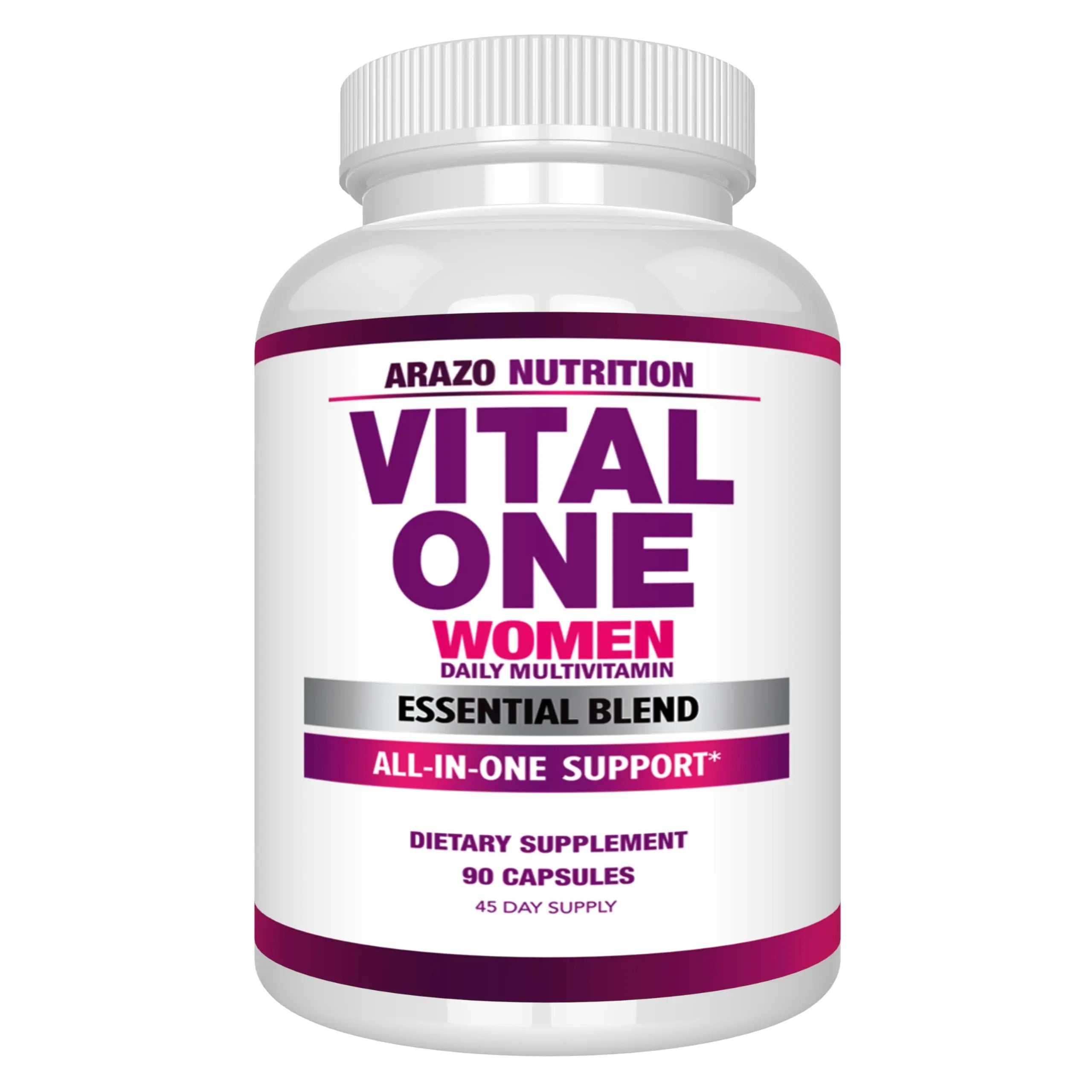 Arazo Nutrition Vital One Multivitamin for Women - Daily Wholefood Supplement - 90 Vegan Capsules Arazo Nutrition Au supplements