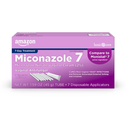 Amazon Basic Care Miconazole 7, Miconazole Nitrate Vaginal Cream 2 Percent, 7-Day Yeast Infection Amazon Basic CareAU supplements