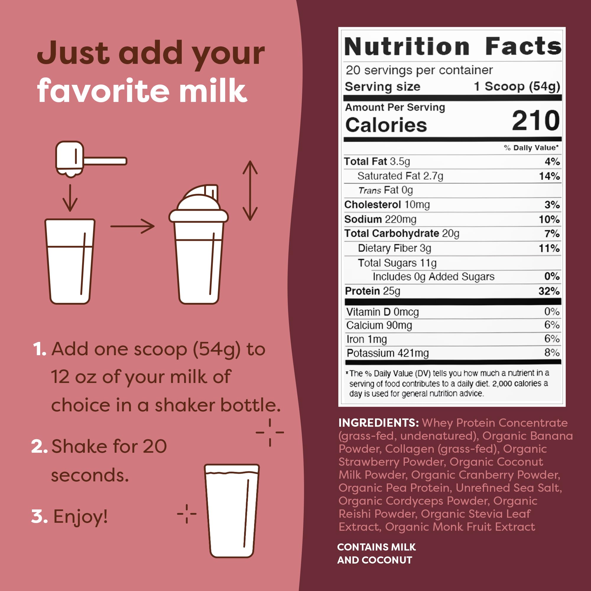 FlavCity Protein Powder Smoothie, Berries & Cream - 100% Grass-Fed Whey Protein FlavCity Au supplements