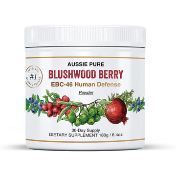 Aussie Pure Blushwood Berry Powder EBC-46 - Maximum Strength Immune and Cell Support - Contains The Fruit and Seed - 180g/6.4oz Per Container Aussie Pure Au supplements