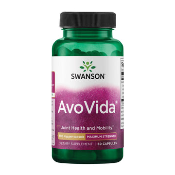 Swanson AvoVida - Natural Supplement Promoting Joint Health & Mobility - Avocado & Soybean Unsaponifiables to Support Cartilage & Tissue Health - (60 Capsules, 300mg Each) (1 Pack) Swanson Au supplements