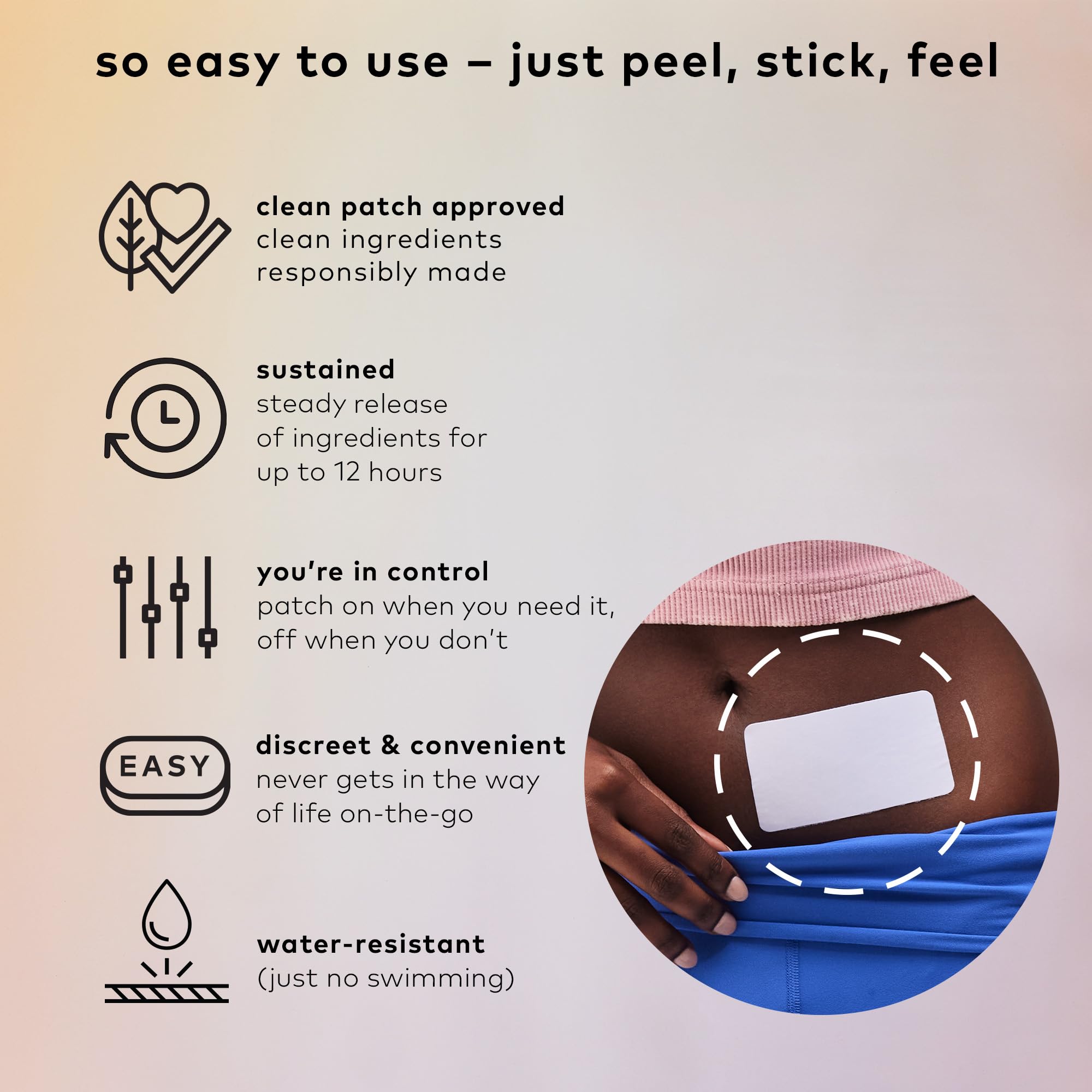 The Good Patch Cycle Period Pain Patch for Cramps, Natural Patch with Menthol, Black Cohosh, Plant Powered Wearable Wellness, Large Sized (8 Total Patches) The Good Patch Au supplements