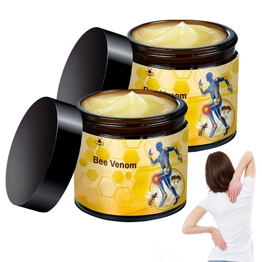 2 Pcs Bee Venom-Relief Cream, Professional Bee Venom Cream, Natural Joint Relief Gel, for Neck, Waist, Back Hand Feet and Leg YIVANNUOAU supplements