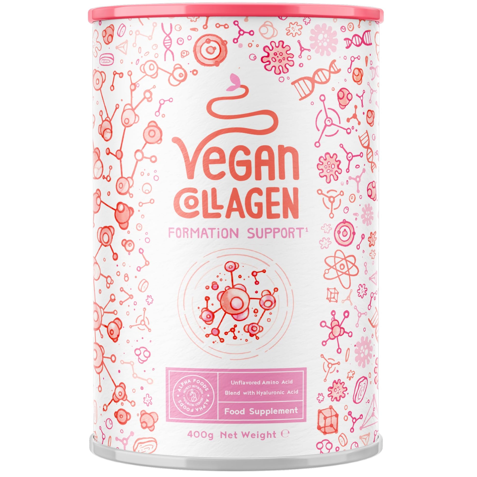 Vegan Collagen Powder with Hyaluronic Acid - Unflavoured 400g Powder Alpha Foods Au supplements
