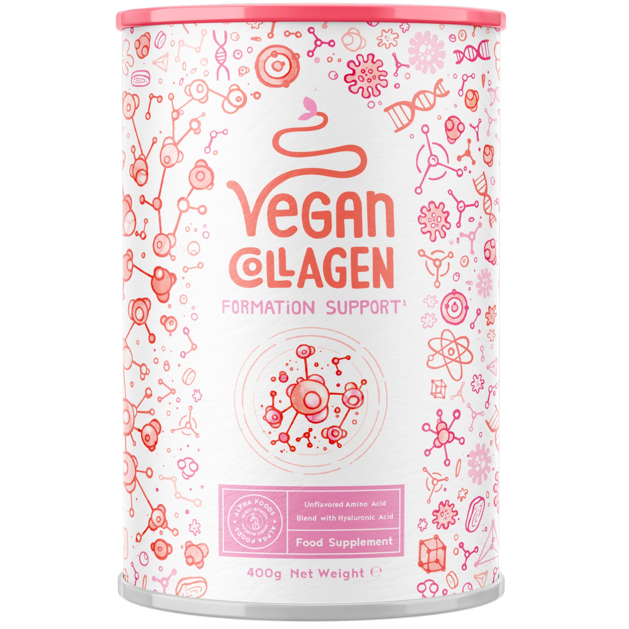 Vegan Collagen Powder with Hyaluronic Acid - Unflavoured 400g Powder Alpha Foods Au supplements