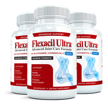 Flexacil Ultra (3 Bottles) Maximum Strength Joint Health & Support Supplement | Glucosami Flexacil Ultra Au supplements