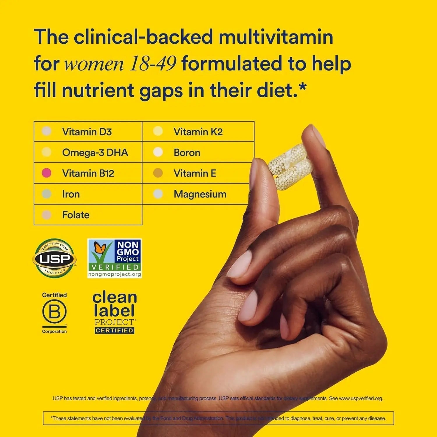 Ritual Multivitamin for Women 18+ with Vitamin D3 for Immune Support*, Vegan Omega 3 DHA, B12, Iron Ritual Au supplements