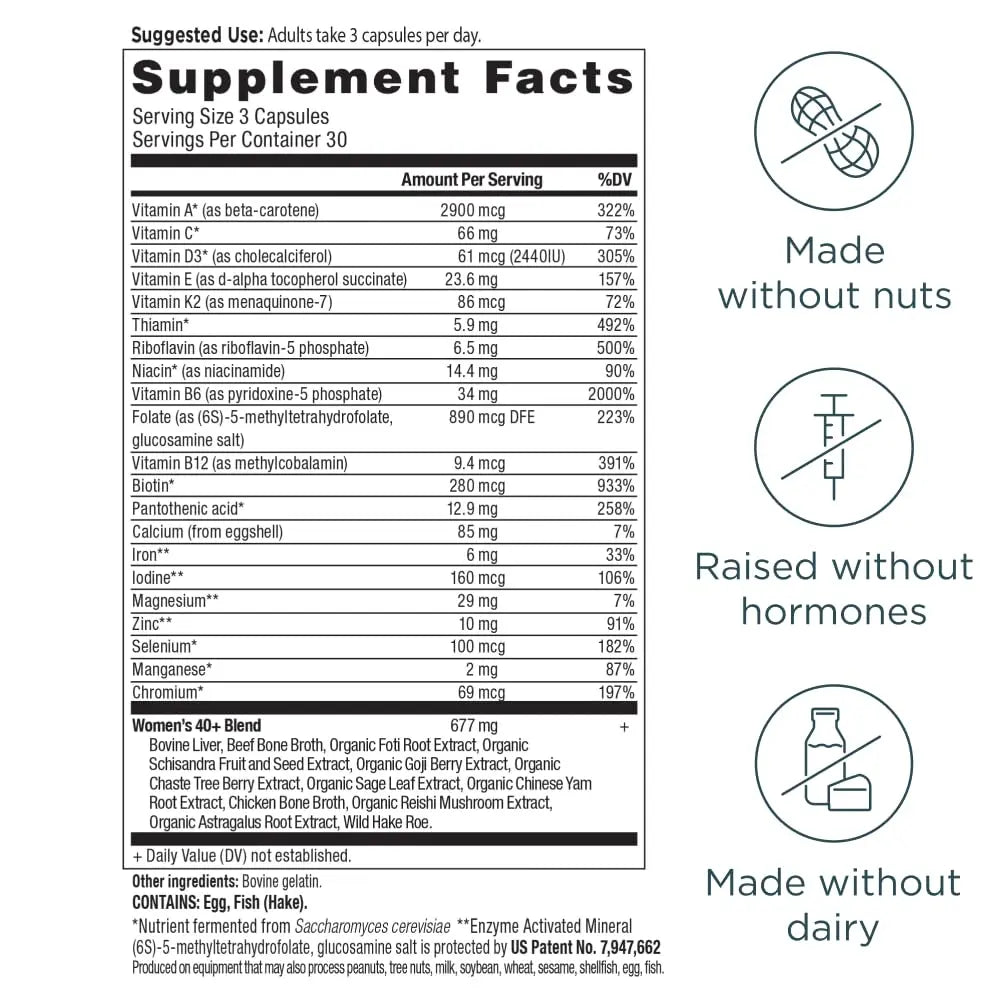 Ancient Nutrition Multivitamin for Women 40, Multi Vitamin and Immune Support with Vitamin D & C, 20 Vitamins and Minerals Ancient Nutrition Au supplements