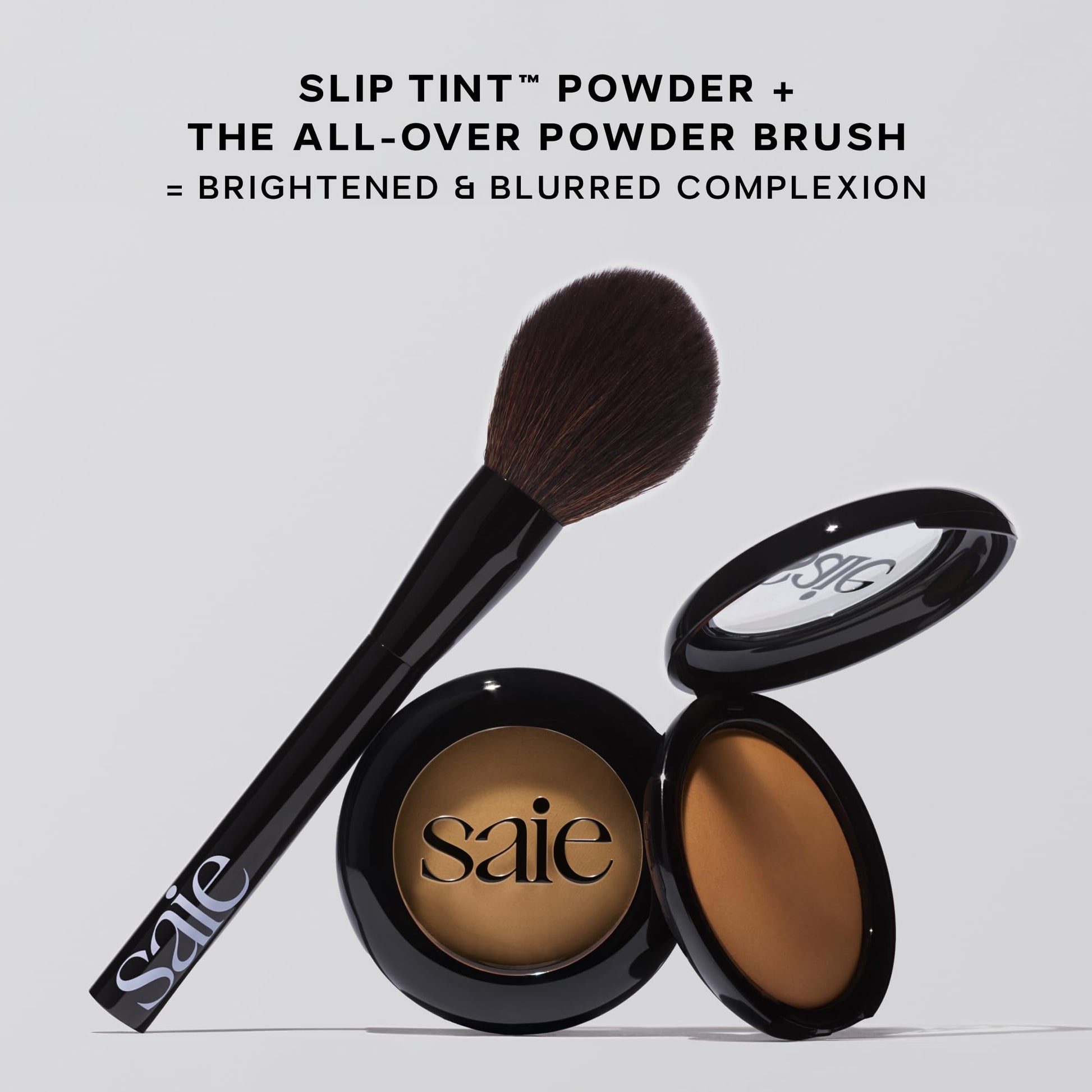 Saie Slip Tint Baked Setting Powder - Translucent Powder for Face Makeup with a Natural-Radiant Finish - Blurs, Brightens & Smooths Complexion - Translucent 2 - Light to Medium (0.24 oz) Saie Au supplements