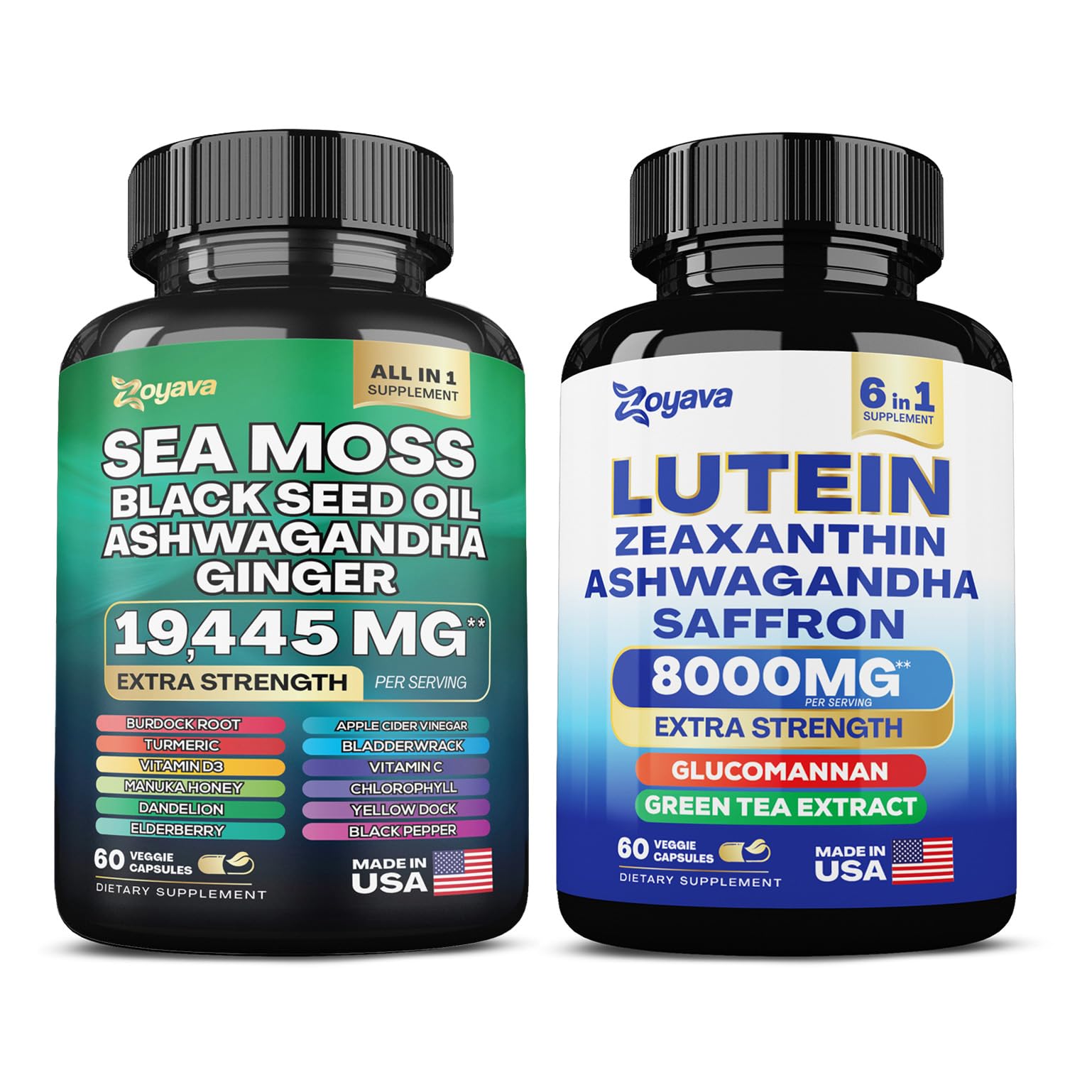 Zoyava Sea Moss 16-in-1 and Lutein 6-in-1 Bundle Zoyava Au supplements