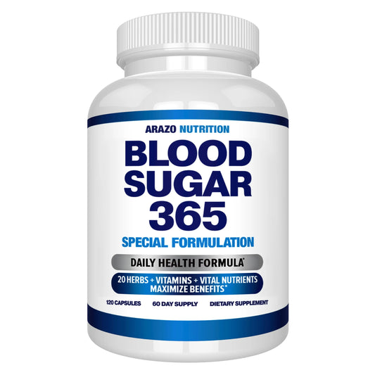 Arazo Nutrition Blood Sugar 365 Supplement – Supports Healthy Energy Levels - 120 Herbal Pills - 60 Day Supply Aus HealthcareAU supplements
