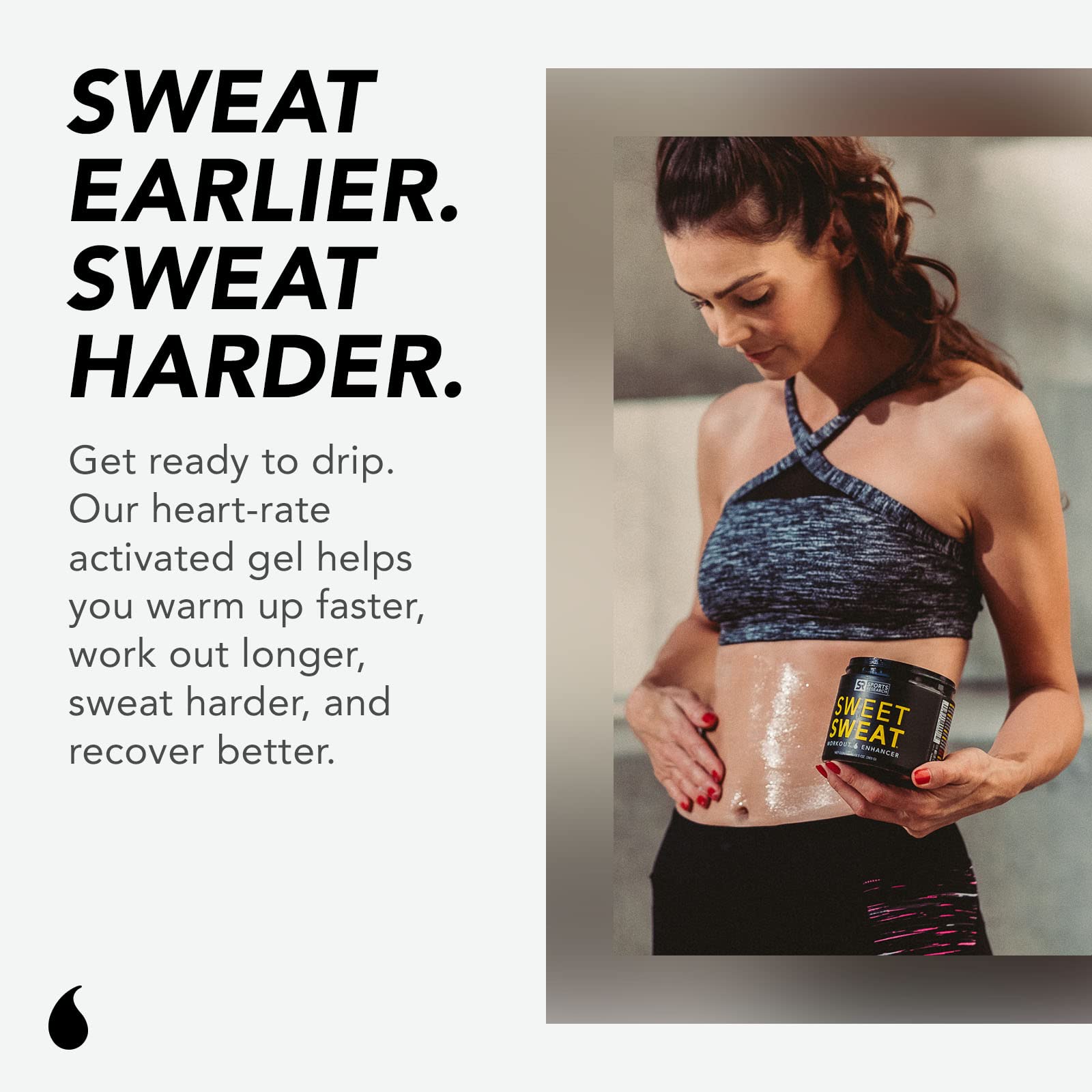 Sweet Sweat Workout Enhancer cream- 13.5 oz Jar Sports Research Au supplements