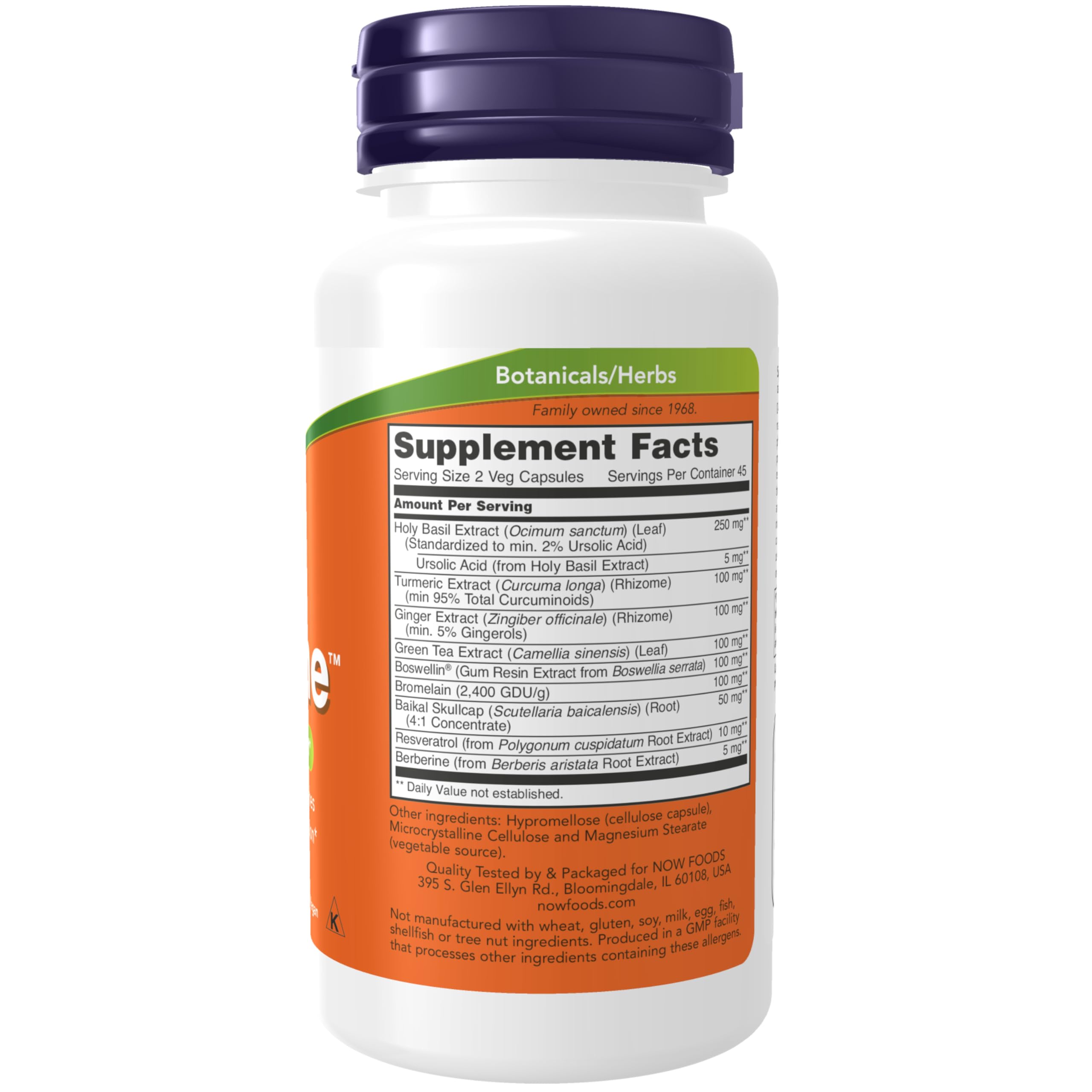 NOW Foods Supplements, D-Flame™ with a Blend of Complementary Herbs, Overexertion Support*, 90 Veg Capsules NOW Foods Au supplements