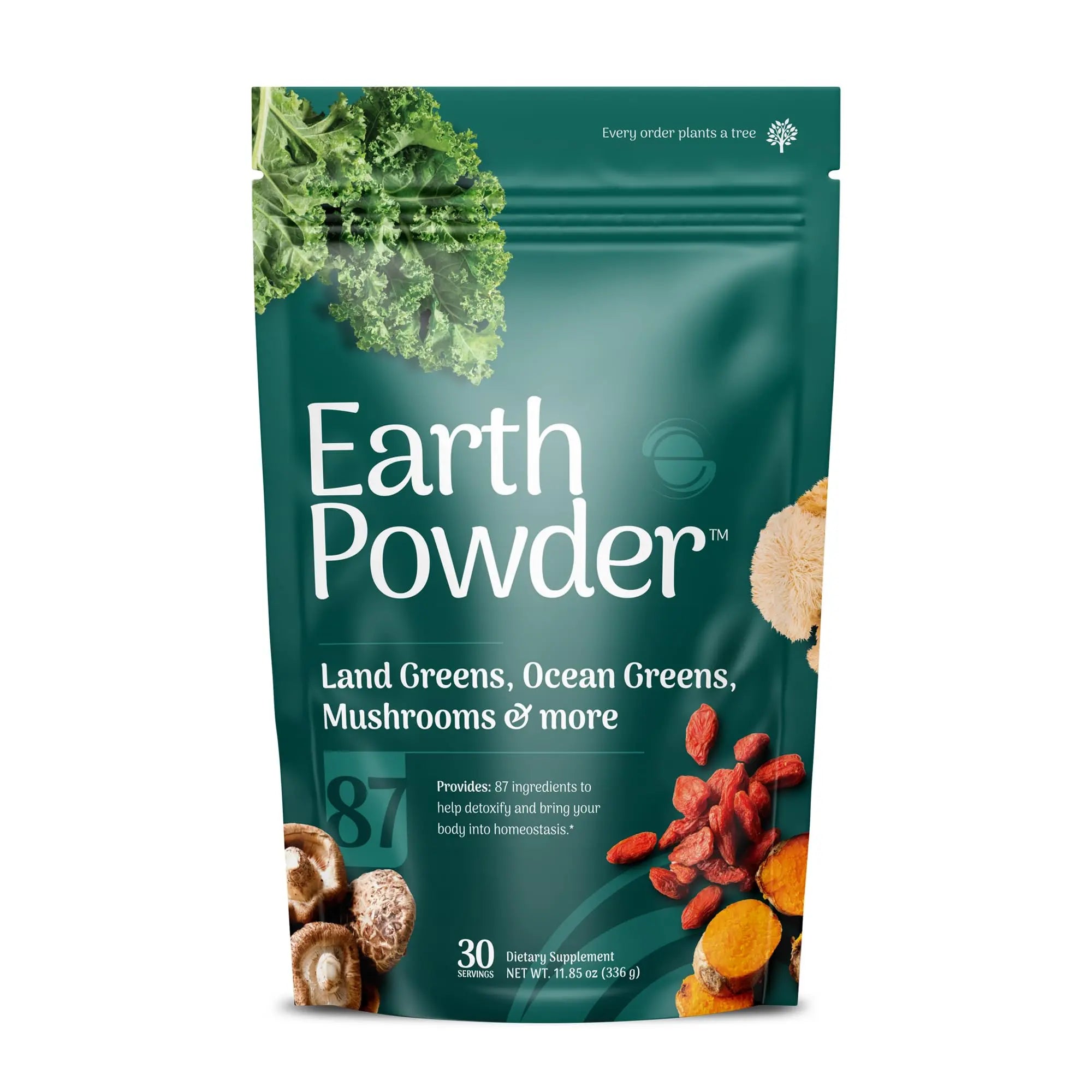 Earth Powder Daily Foundational Nutrition Supplement with 28 Greens & 10 Mushrooms | 87 Nutrients for Energy, Gut Health & Mental Clarity Earth Powder Au supplements
