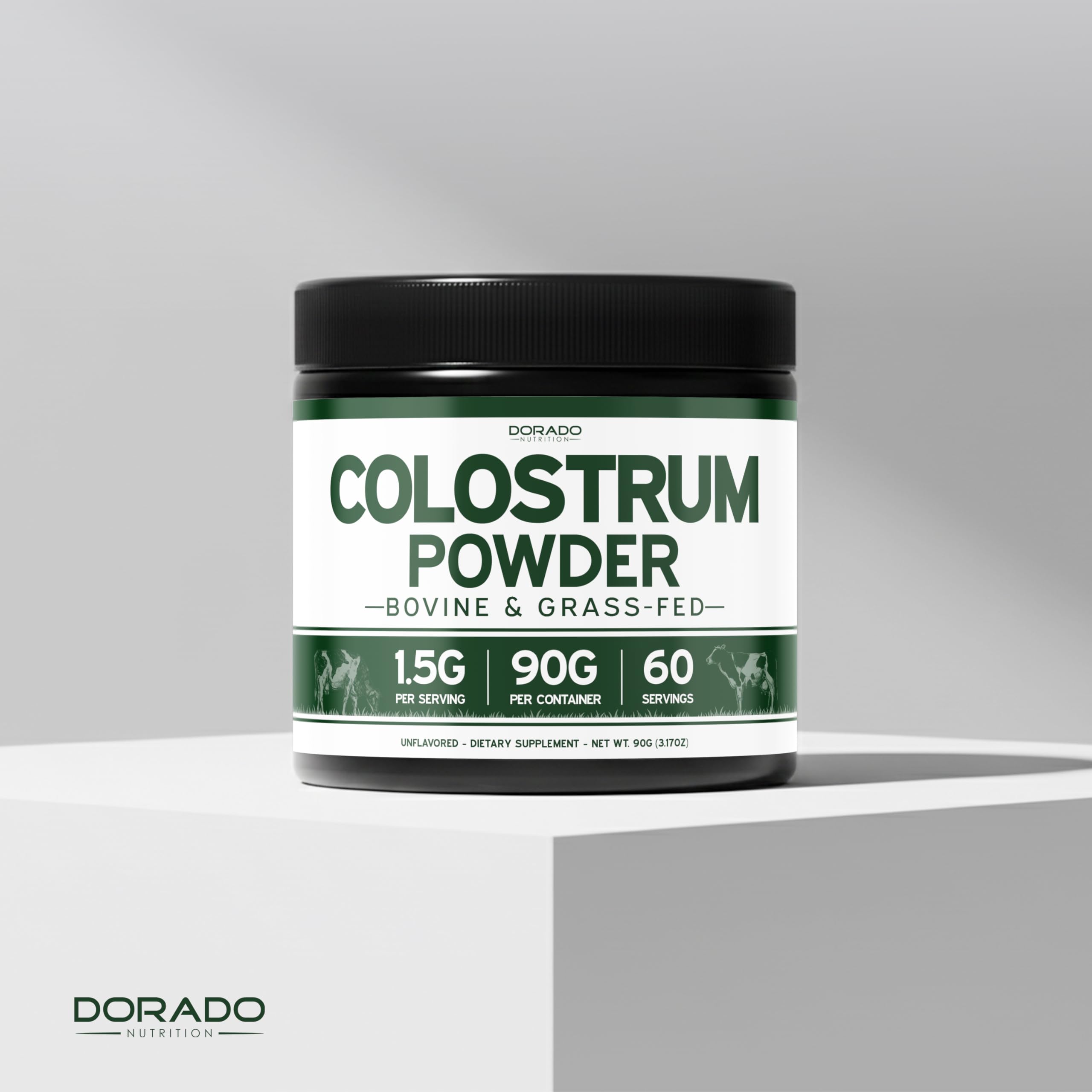 Colostrum Supplement Powder 90g (60 Servings of 1.5g Pure Bovine Colostrum Std. to Contain 20% IgG Immunoglobulins) Grass Fed Powder - No Fillers, Third Party Tested, Unflavored & Non-GMO DORADO NUTRITION Au supplements