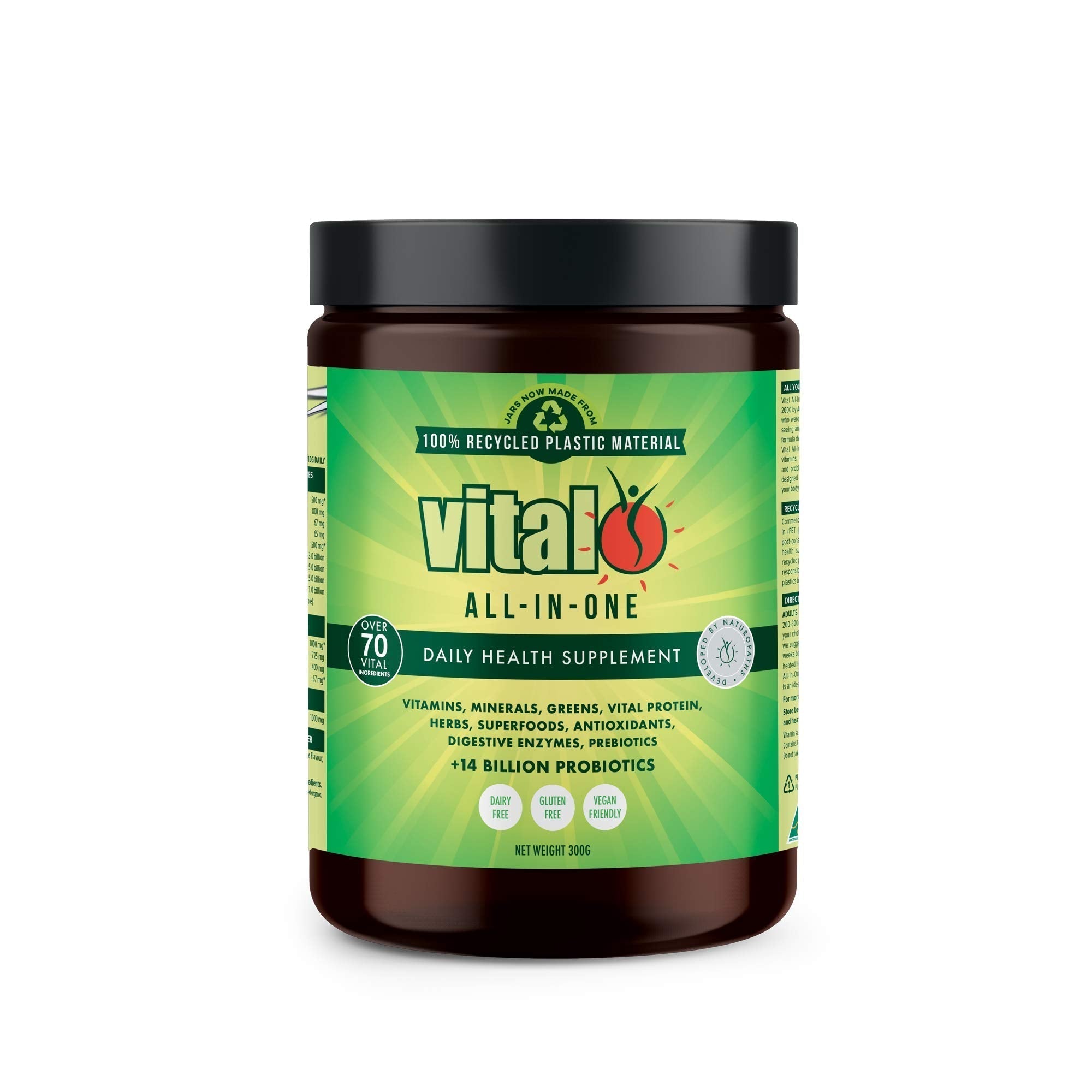 Vital Greens Antioxidant Superfood Powder Natural Multivitamin Formula 300gm / 10.58oz Vital Greens Au supplements