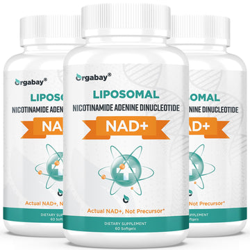 Orgabay Liposomal NAD+ Supplement 500 mg, High Absorption, Boost NAD+ with TMG 250 mg, Actual NAD Plus More Efficient Than Nicotinamide Riboside, Support Cellular Energy, Healthy Aging | 180 Softgels Orgabay Au supplements