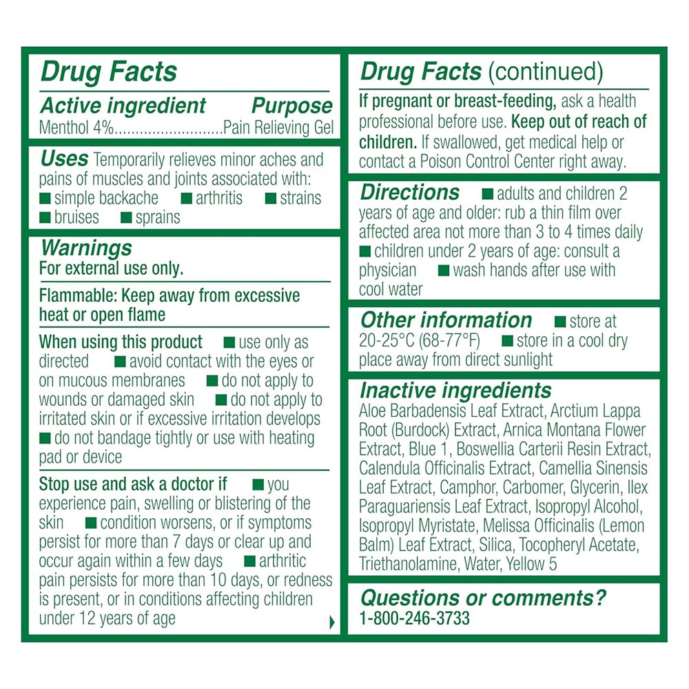 Biofreeze 13451 Roll-On Pain-Relieving Gel, 2.5 FL oz, Green Topical, Arthritis, Strains, Bruises, & Sprains (7.5 Fl Oz (Pack of 3), 3, Count) Biofreeze Au supplements
