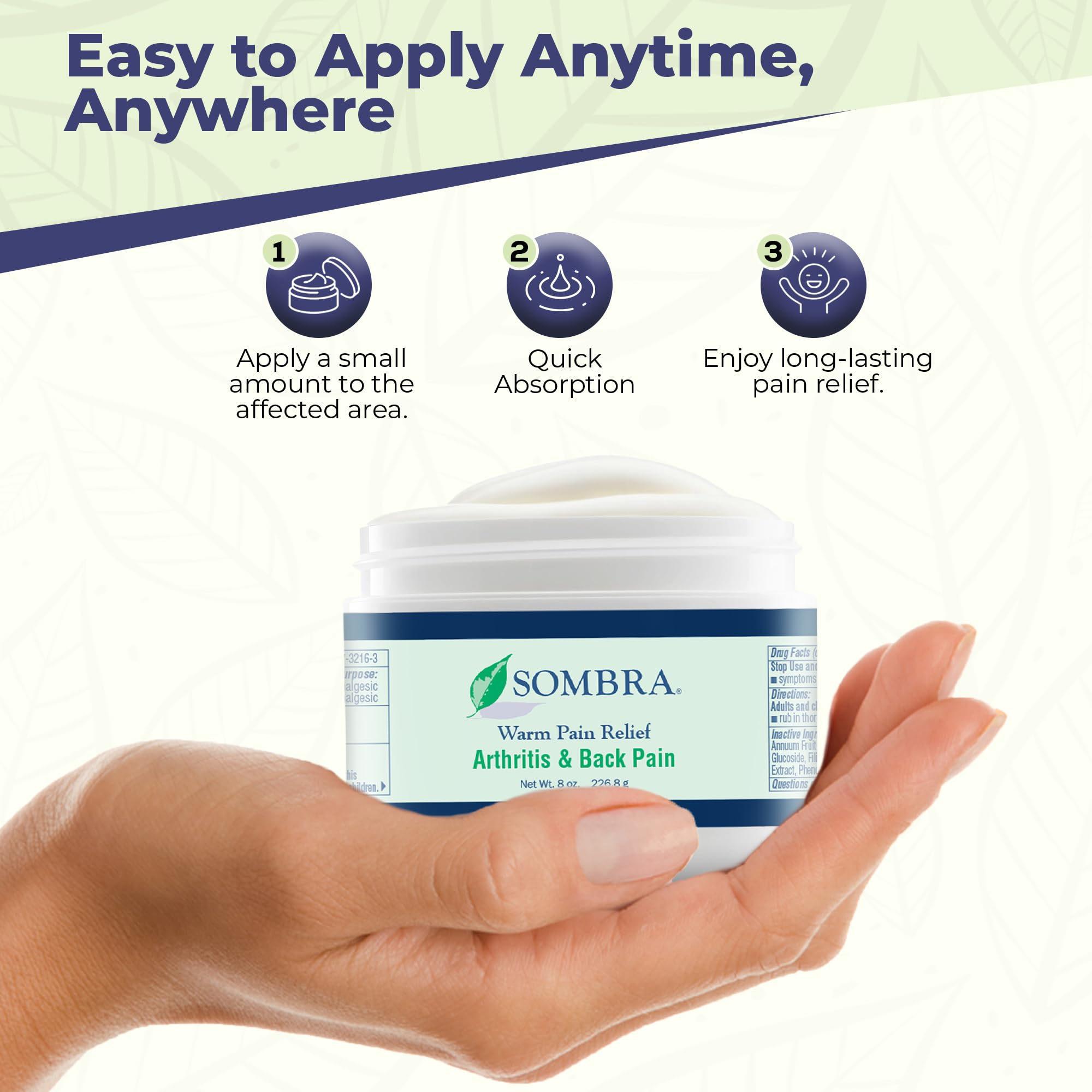 Sombra Warm Pain Relief Gel, Warm Relief for Arthritis and Chronic Pain Pre-Workout Muscle Rub Vegan Formula Free of Artificial Fragrances, Dyes, NSAIDs, Wax, Petroleum, Alcohol - 8oz (2 Pack) Sombra Au supplements