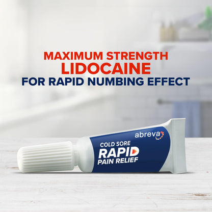 Abreva Cold Sore Treatment Rapid Pain Relief Cream - 1 Tube, 3 Grams Abreva buy supplements Au
