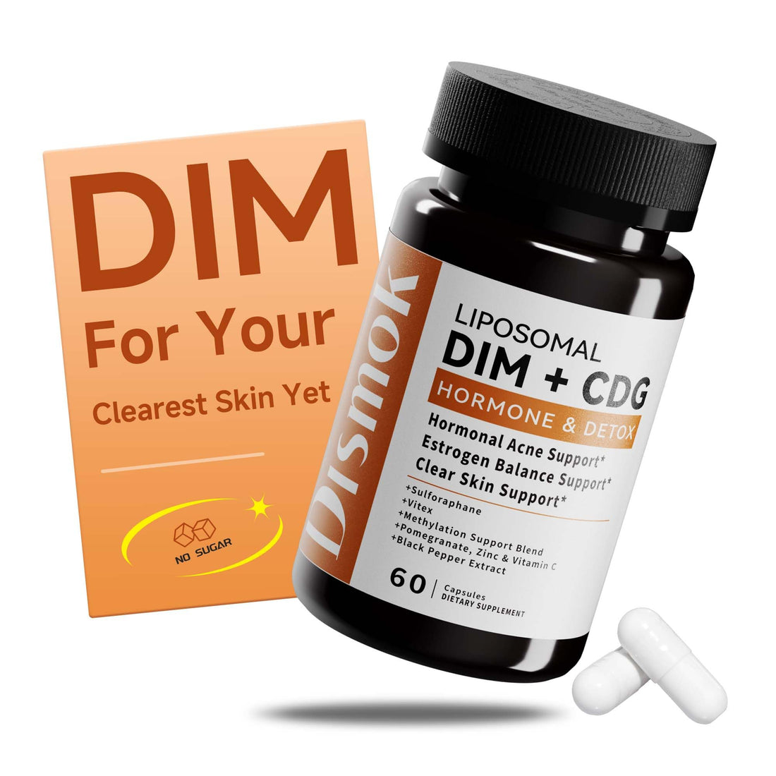 DIM Supplement 400 mg | Advanced Liposomal Multi-Action Complex for Estrogen Balance in Women & Men | Supports Hormonal Acne, Healthy Estrogen Metabolism & Clear Skin | Third-Party Tested Dismok Au supplements