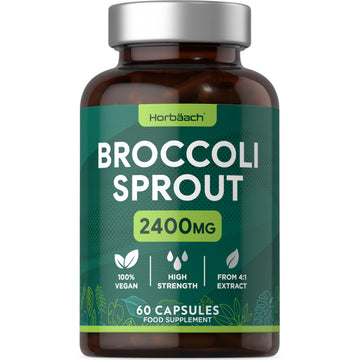 Broccoli Sprout Extract | Activated Sulforaphane Supplement | 2400mg Capsules | 60 Ct Horbäach Au supplements