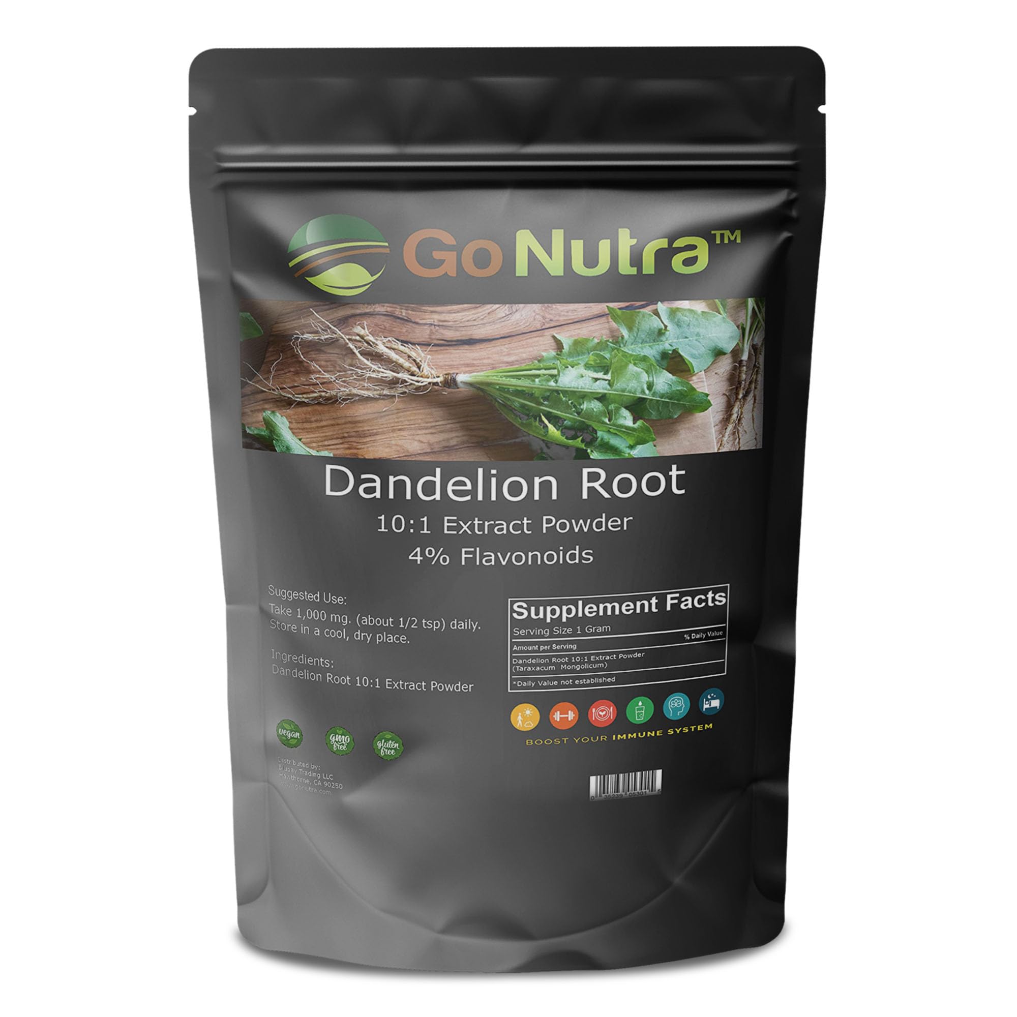 Go Nutra - Dandelion Root Powder, Potent 10:1 Dandelion Root Extract with 4% Flavonoids Go Nutra Au supplements