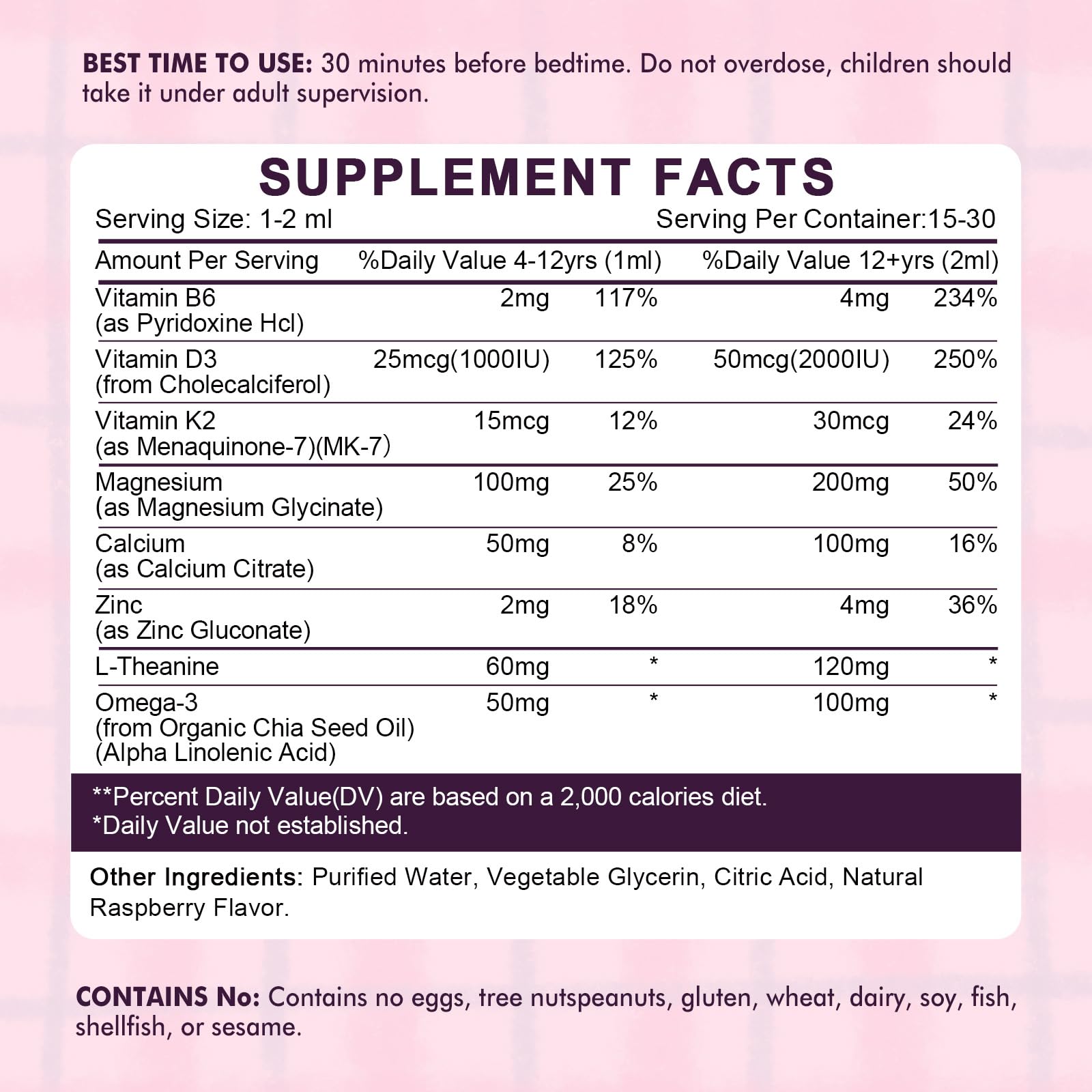Kids Magnesium Glycinate Sleep Liquid Drops – Sleep & Calm Support with L-Theanine – Melatonin-Free, Sugar-Free Vegan Raspberry Supplement – 2 Bottles, 30ml Each LUCNVEM Au supplements