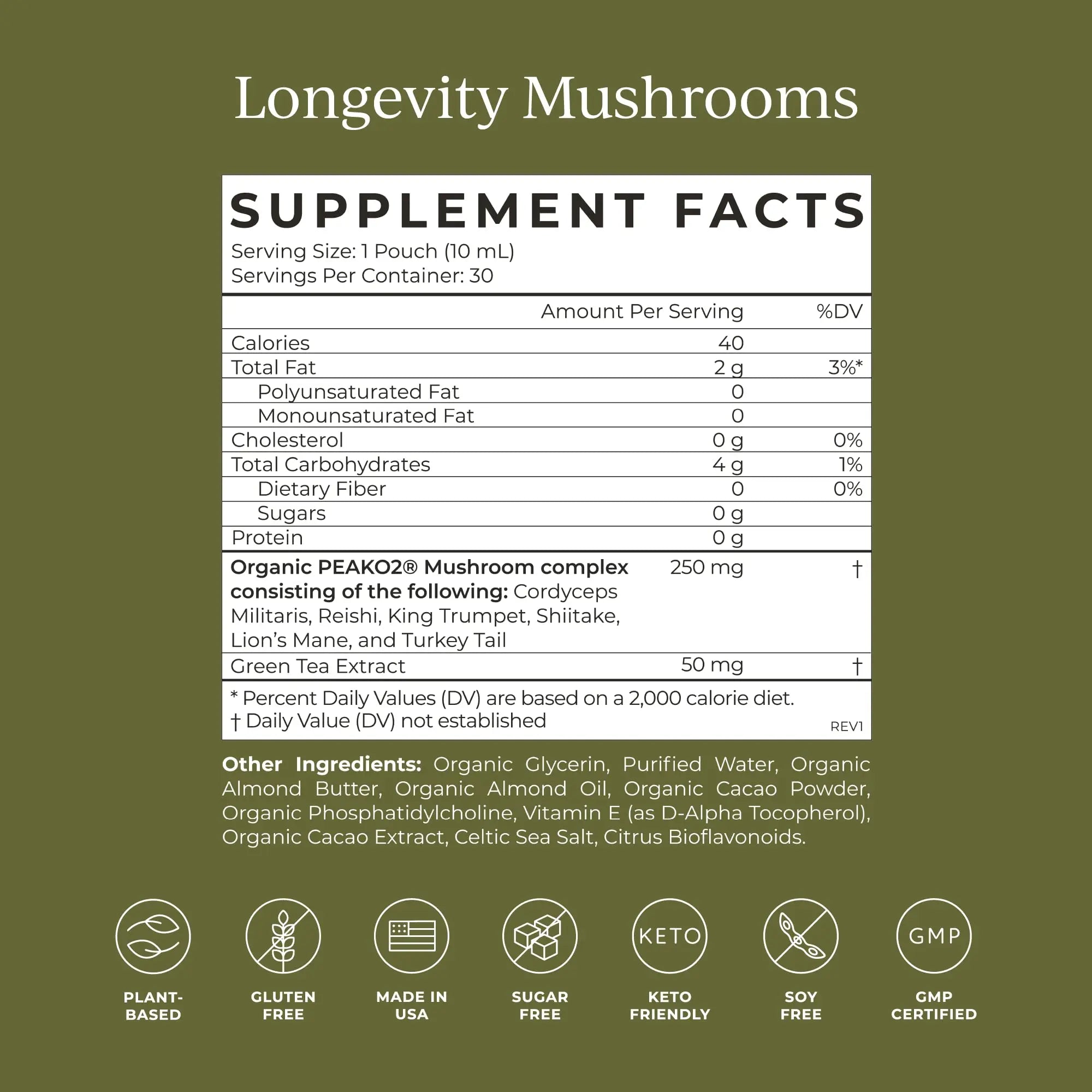 CYMBIOTIKA Liposomal Mushroom Supplement with Lion's Mane, Turkey Tail, B-Vitamins, Cordyceps & Reishi Mushrooms, Supplements for Immune Support and Energy, Chocolate Fudge Flavor, 30 Pack CYMBIOTIKA Au supplements