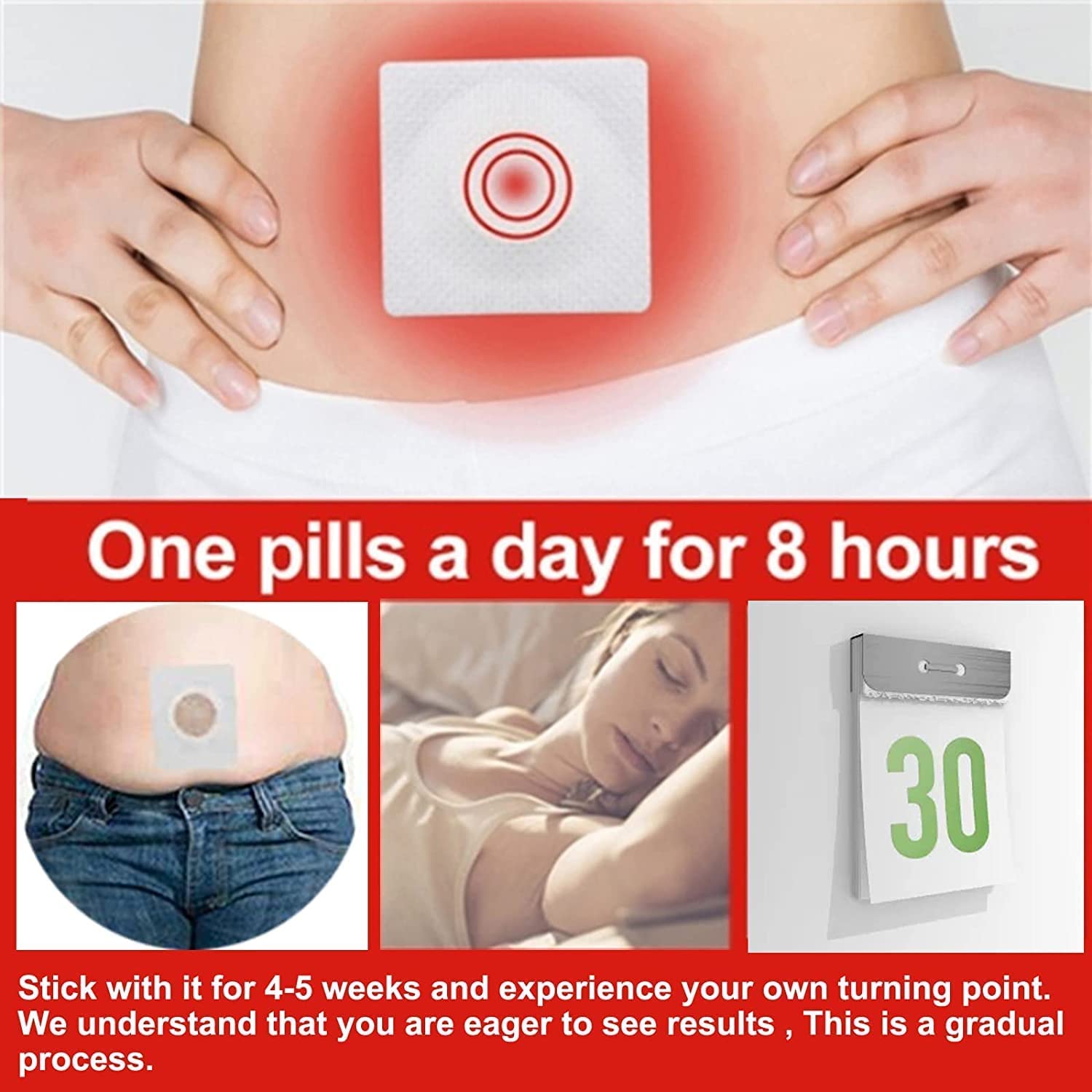 Hairline Mugwort Belly Button Patch, Natural Mugwort Essence Patch, Moxibustion Patch Hairline Au supplements