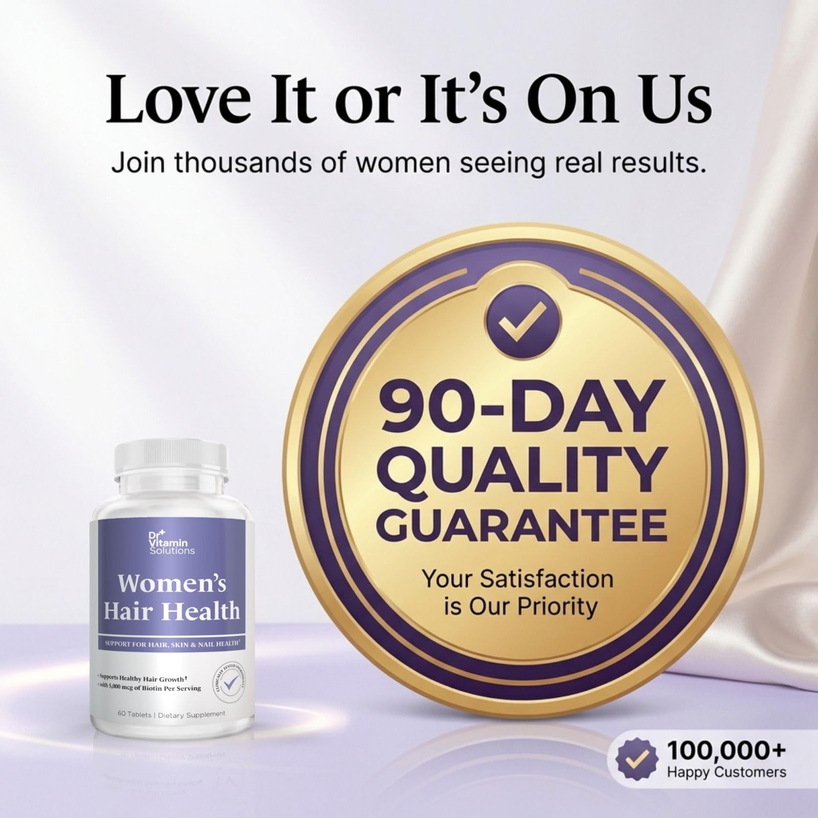 Dr Vitamin Women's Hair Health - Hair, Skin & Nails Support with Biotin & Collagen - 60 Tablets DR VITAMIN SOLUTIONS Au supplements