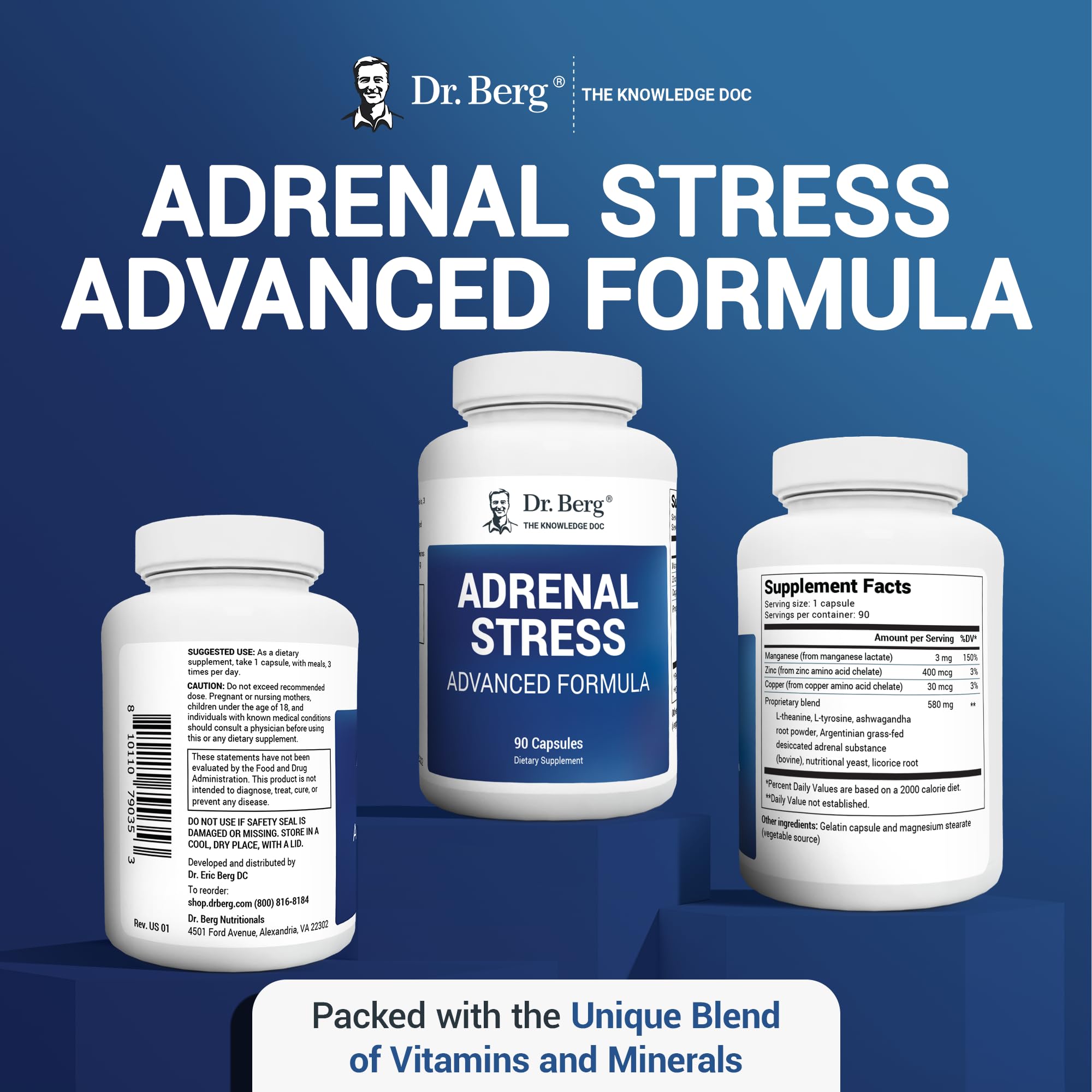 Dr. Berg’s Adrenal Stress Advanced Formula - Adrenal Support Supplements for Stress Dr. Berg Nutritionals Au supplements
