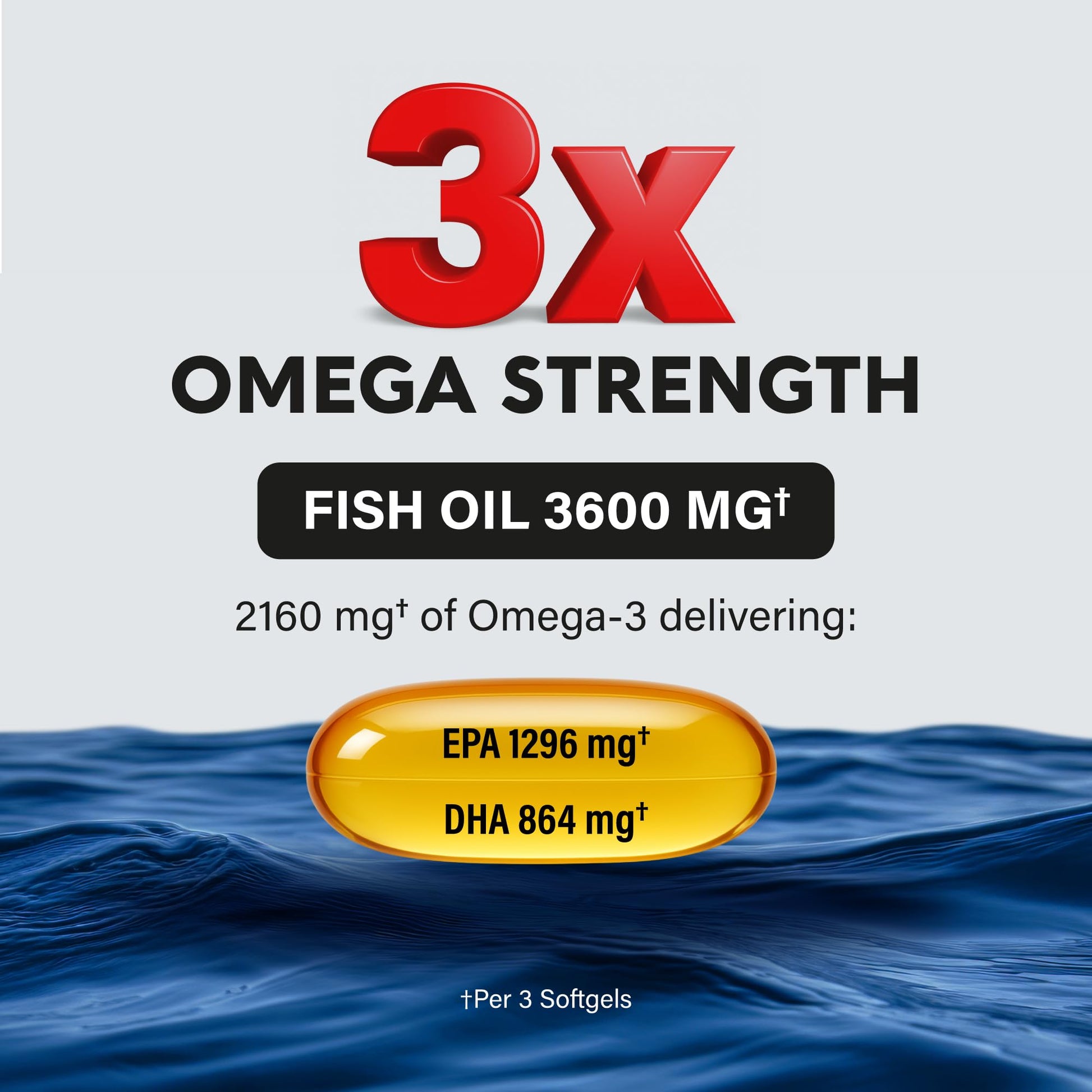 Omega 3 Fish Oil 3600 mg - Omega 3 Supplement | EPA & DHA - Heavy Metals Free - Heart, Brain & Joint Support - Purified Fish Oil for Men & Women - Lemon Flavored - Made in USA, 90 Softgels NUTRAHARMONY Au supplements
