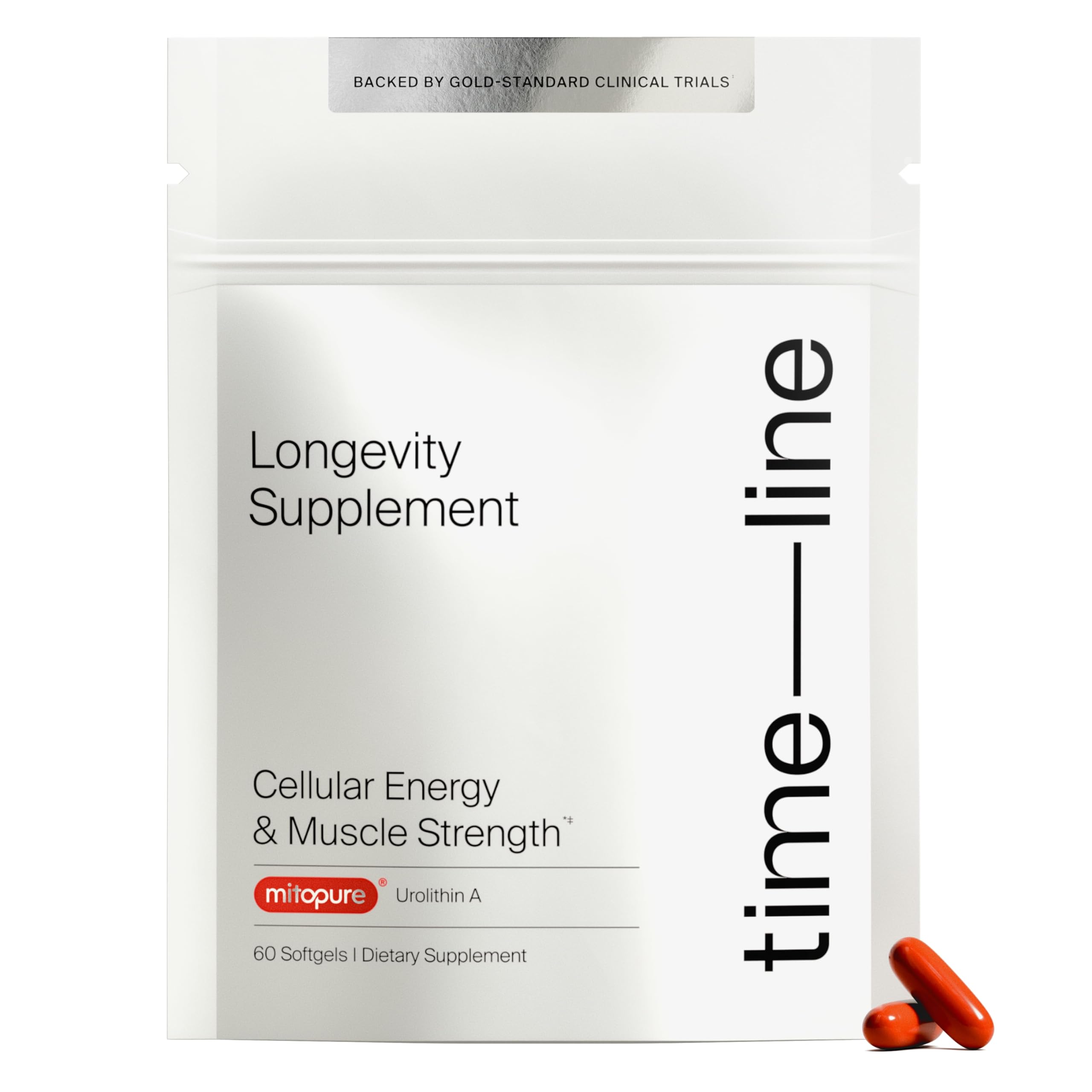 Timeline Mitopure Urolithin A Supplement Softgels - Clinically Proven Support for Healthy Aging and Cellular Renewal - Mitoceutical for Muscle Support and Longevity Timeline Au supplements