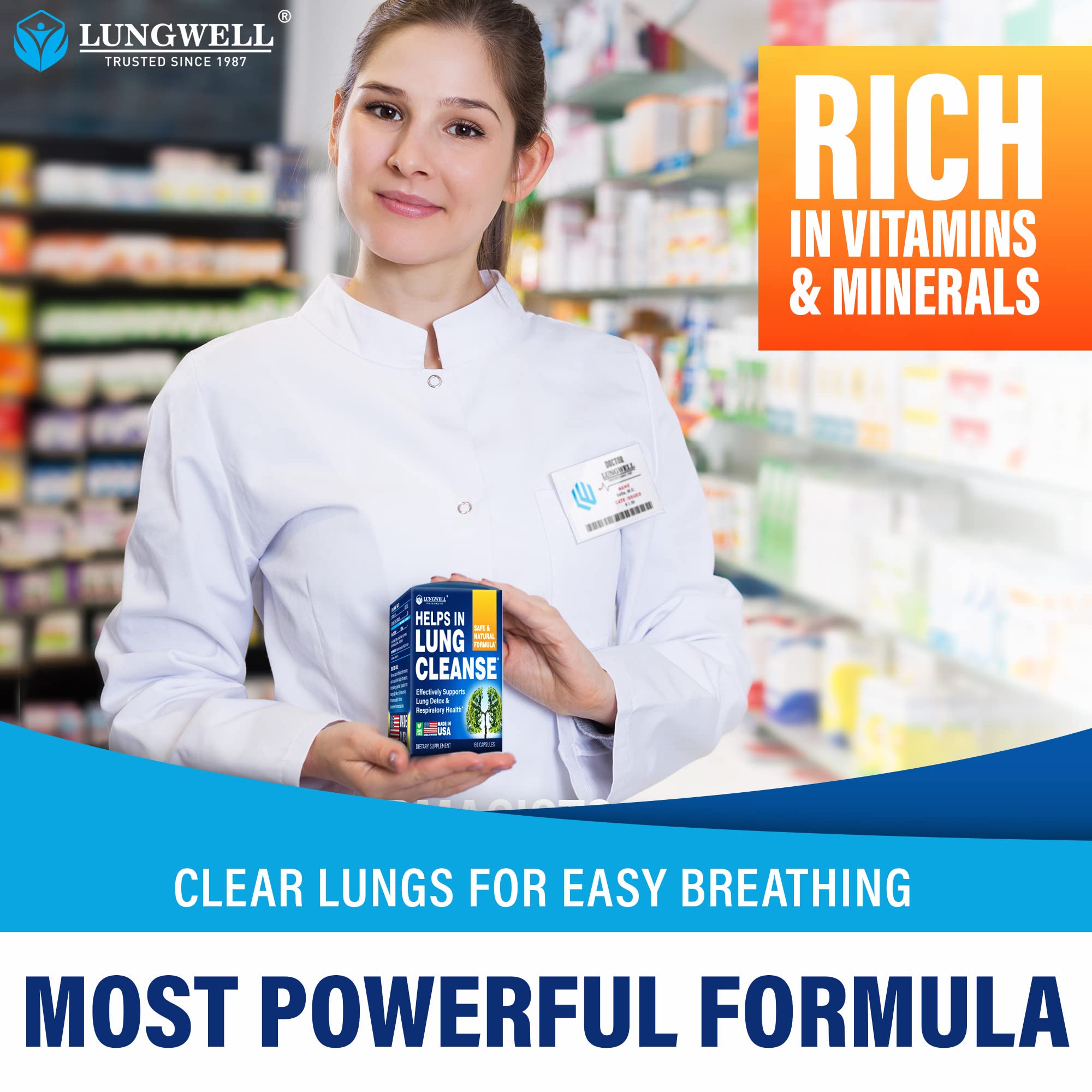 LUNGWELL Quit Smoking Aid - Made in USA - Helps to Clear Lungs & Stop LUNGWELL Au supplements