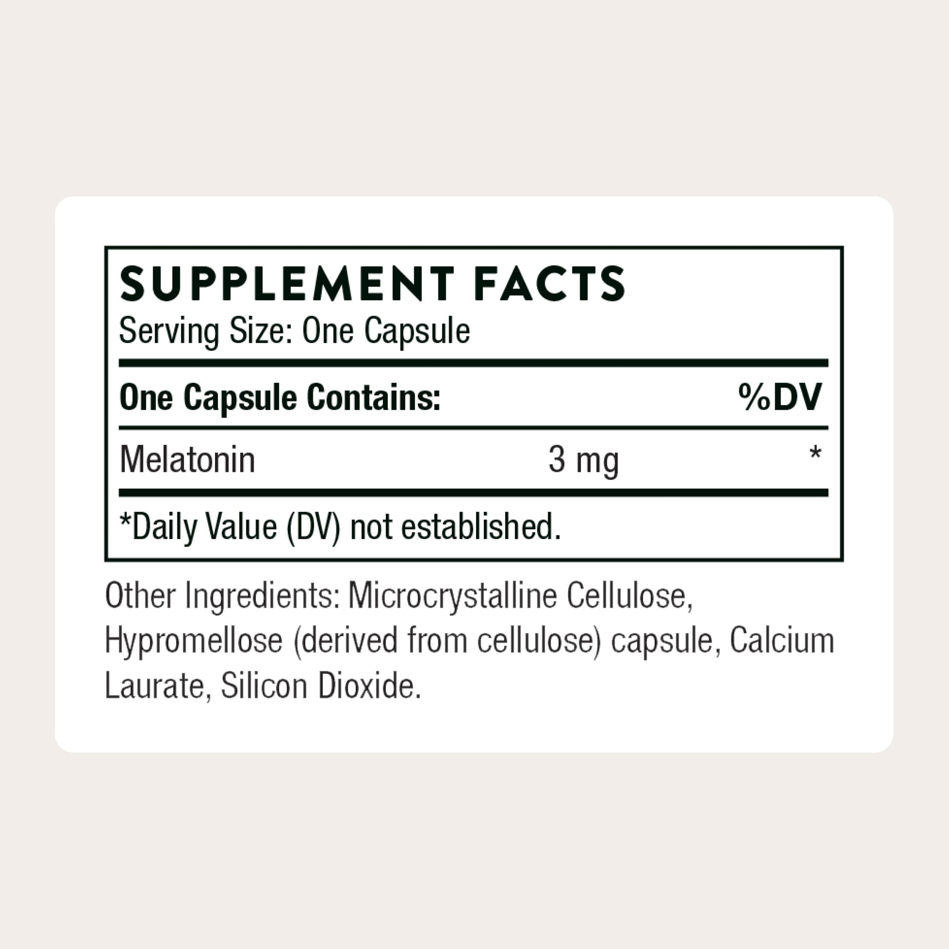 THORNE - Melaton-3-3 mg Melatonin Supplement - Supports Normal Circadian Rhythms, Restful Sleep & Relaxation* - NSF Certified for Sport - Gluten, Dairy & Soy-Free - 60 Capsules THORNE buy supplements Au