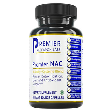 Premier Research Labs Premier NAC - NAC Supplement N-Acetyl Cysteine, N-Acetyl-L-Cysteine, Liver & Immune Support, 300mg NAC Per Capsule - 60 Vegetarian Capsules Premier Research Labs Au supplements